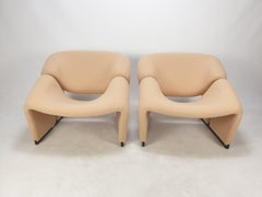 Set of 2 Model F580 Groovy Chairs by Pierre Paulin for Artifort, 1966