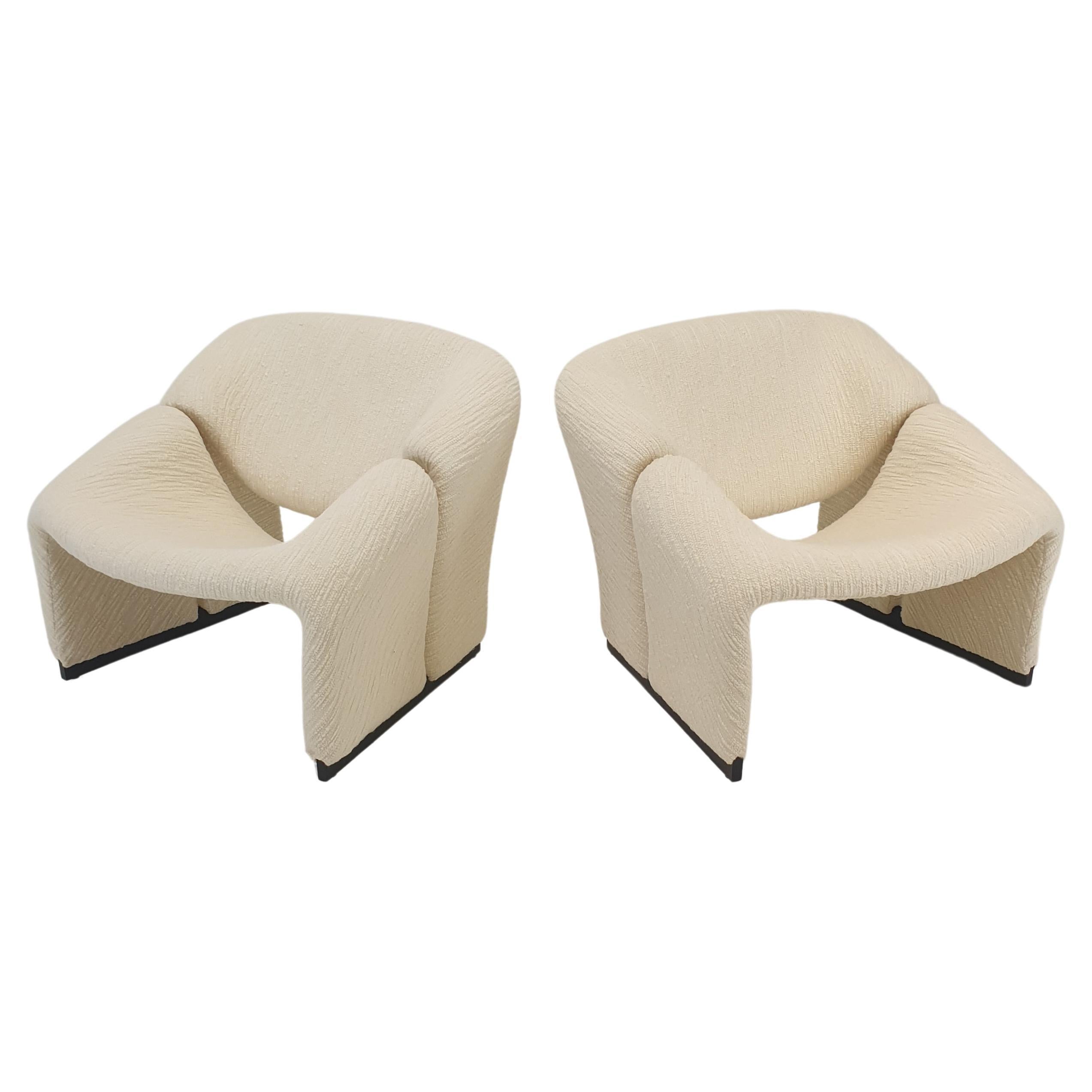 Set of 2 Model F580 Groovy Chairs by Pierre Paulin for Artifort, 1966