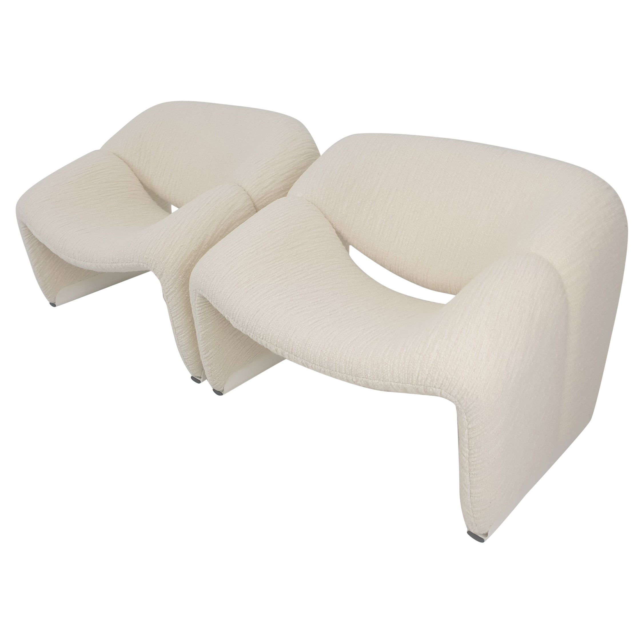 Set of 2 Model F598 Groovy Chairs by Pierre Paulin for Artifort, 1980