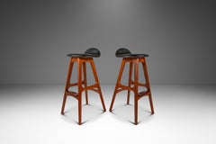Set of 2 Model OD-61 Bar Stool by Erik Buch for O.D. Mobler, Denmark, 1960's