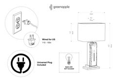 Set de 2 Lámparas de Mesa Modernas Andrade, Pantalla Marrón, Hechas a Mano en Portugal