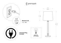 Set aus 2 modernen Dumont-Tischlampen, rosa Lampenschirm, handgefertigt in Portugal