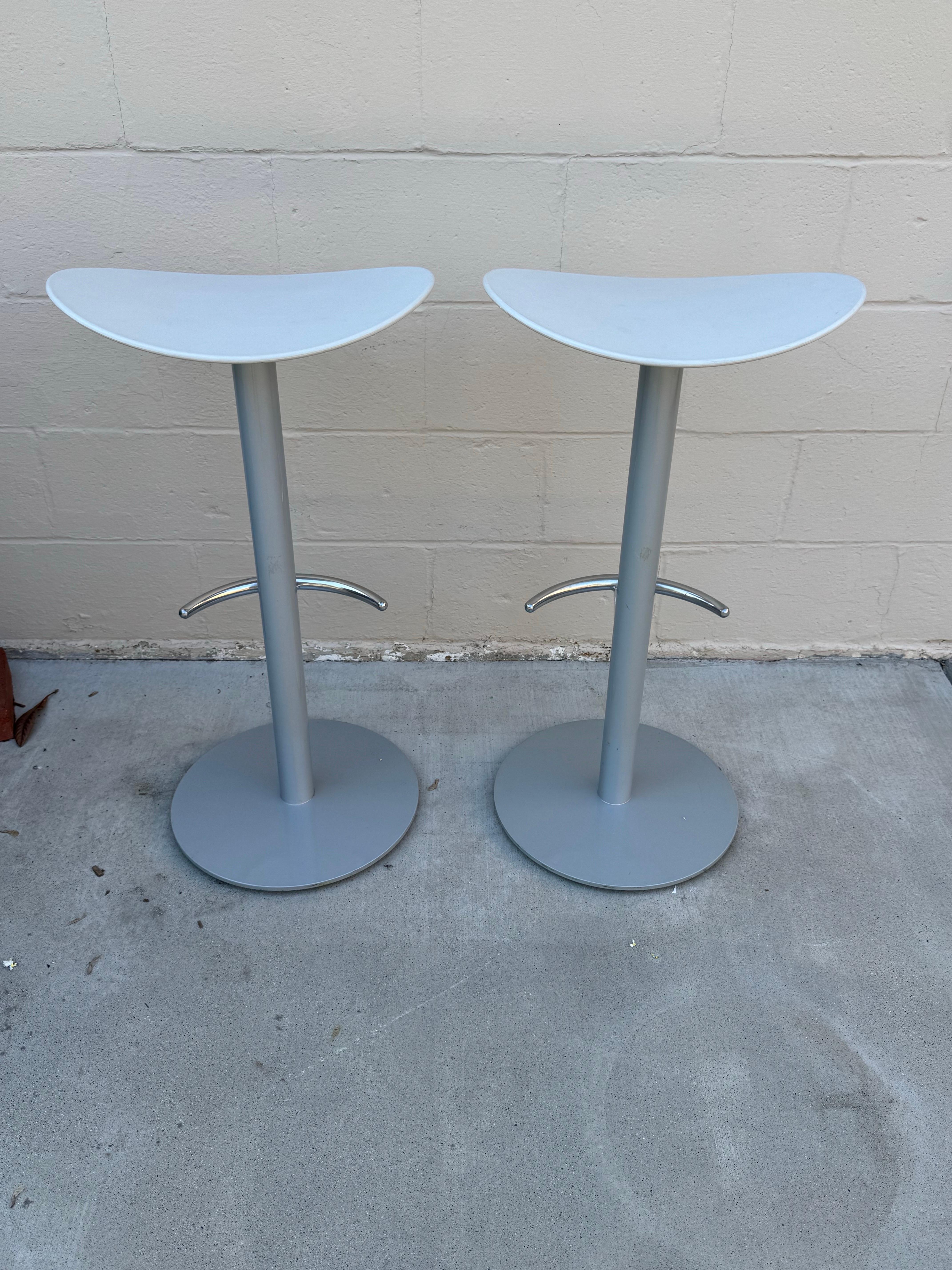 Set of 2 Modern Enea Cafe Stools By Josep Llusca For Brayton International For Sale 4