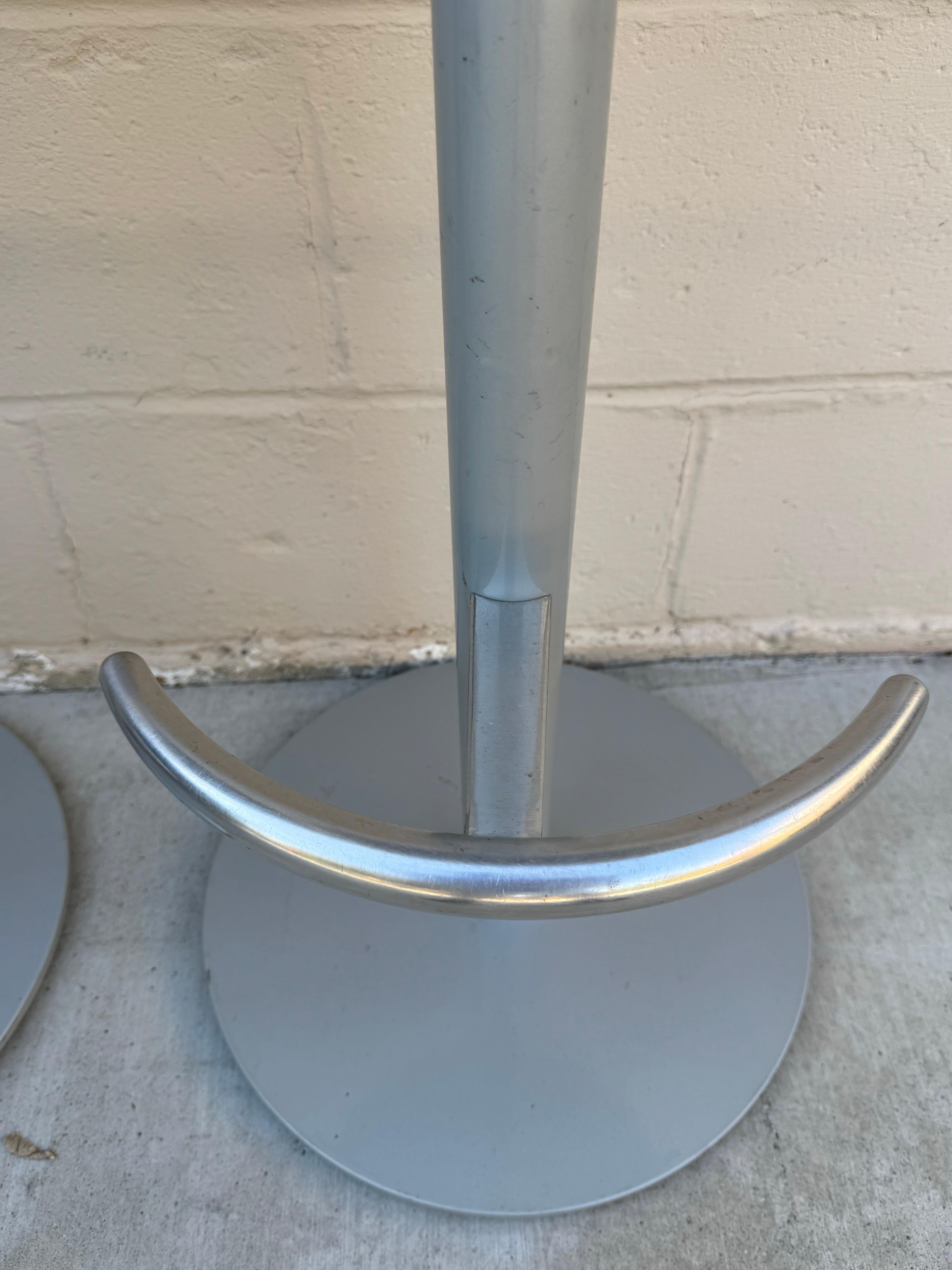 Set of 2 Modern Enea Cafe Stools By Josep Llusca For Brayton International In Good Condition For Sale In San Carlos, CA