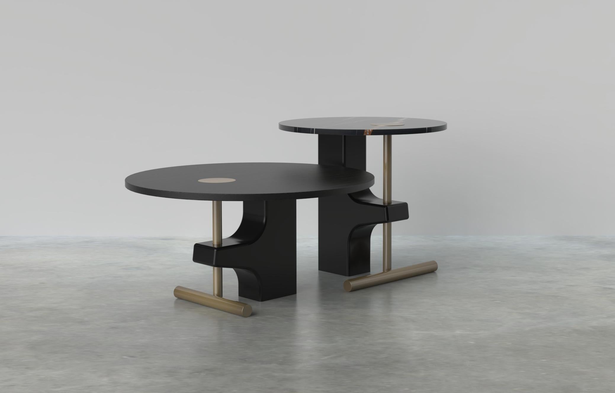Set of 2 Mó Coffee Tables, Contemporary Collection, Handcrafted in Portugal - Europe by Greenapple.

The Mó marble coffee table pays homage to the ancient celebrations during the summer solstice, a time when millstones held a sacred significance in