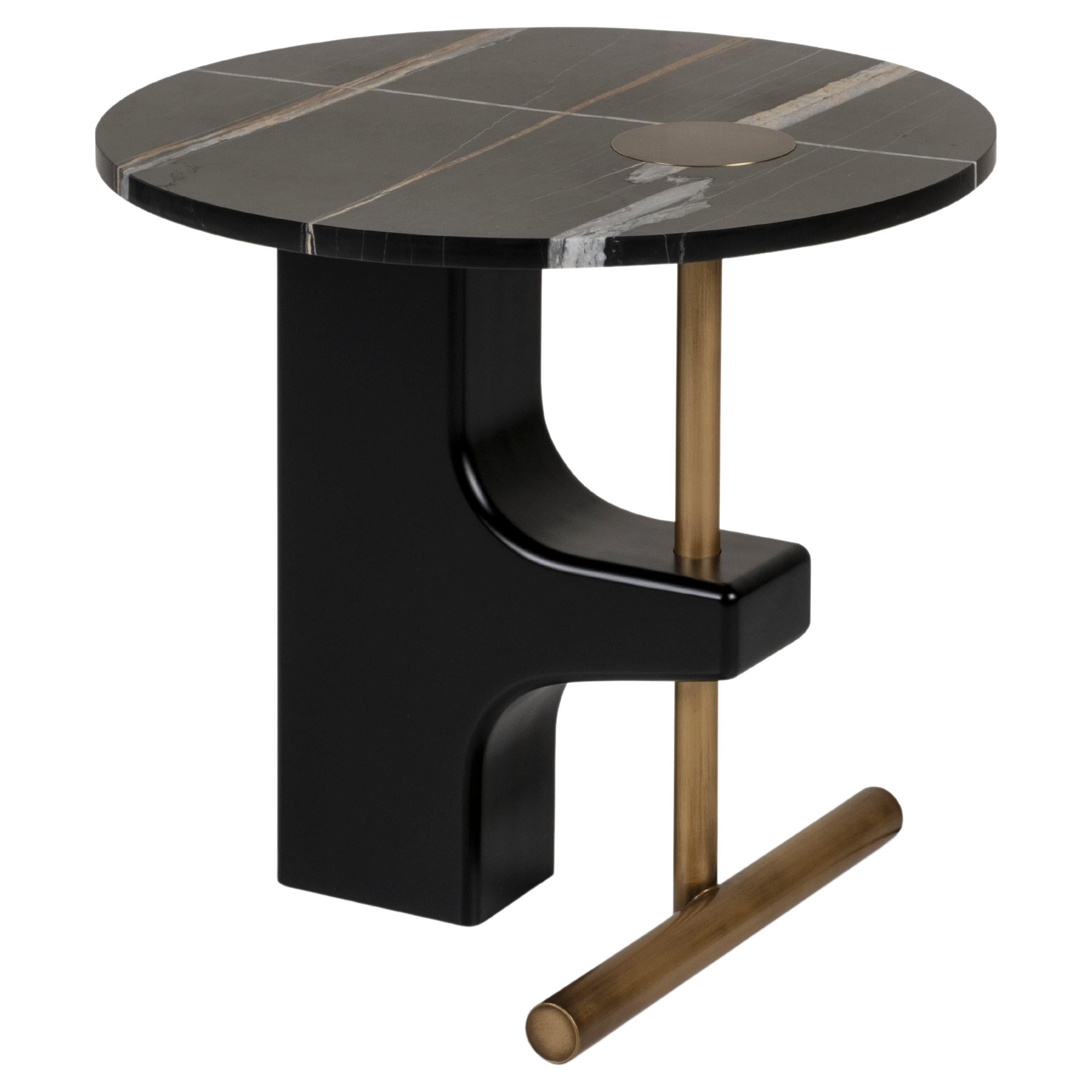 XXIe siècle et contemporain Lot de 2 tables basses Modern MODERN Sahara Noir Marbre Handmade Portugal Greenapple en vente