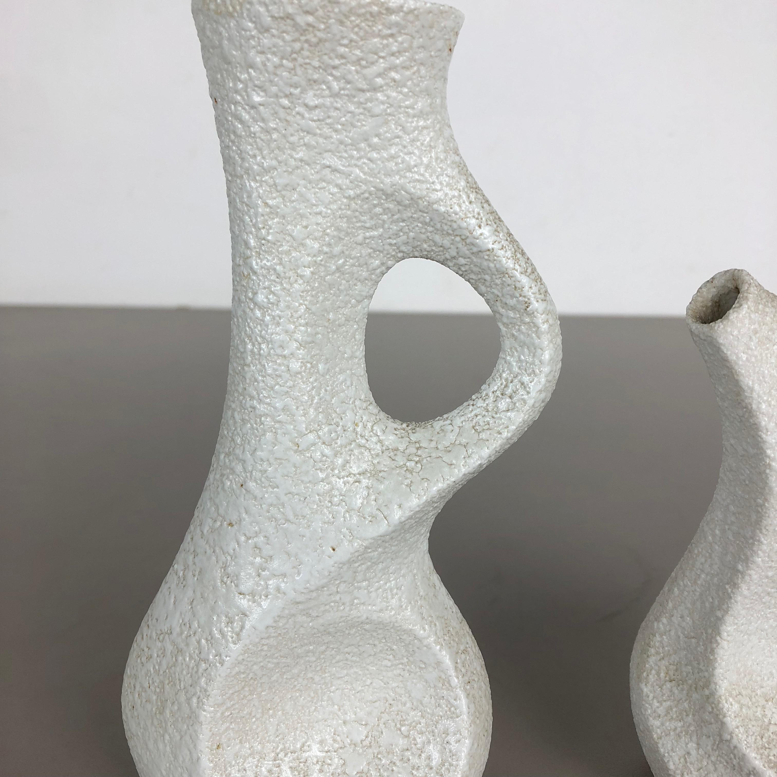 Mid-Century Modern Set of 2 Modernist 1960s Vase Sculptures Peter Müller for Sgrafo Modern, Germany