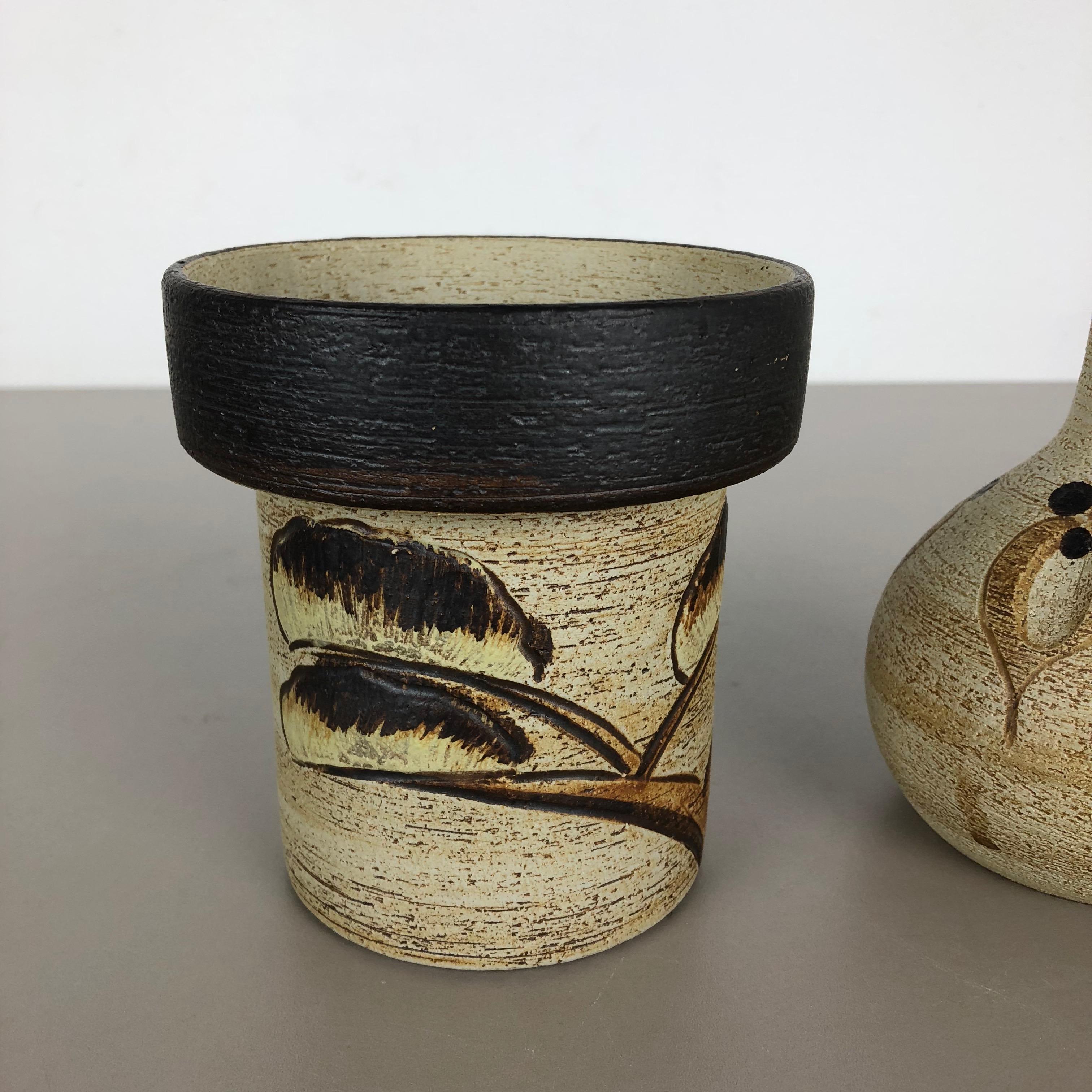 Ensemble de 2 vases sculptures modernistes des années 1970 Peter Müller pour Sgrafo Modern:: Allemagne en vente 3