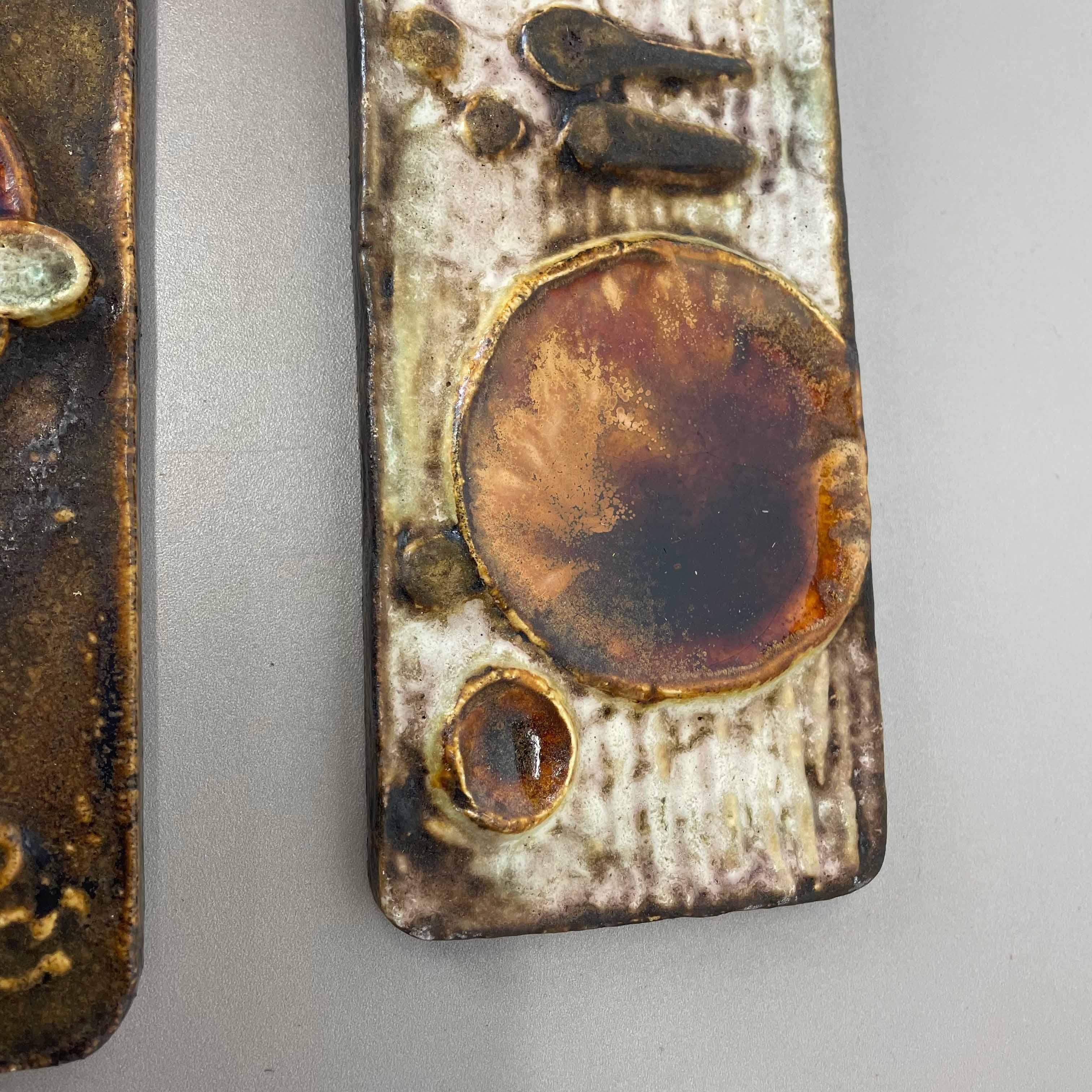 Set di 2 oggetti da parete in ceramica modernista Helmut Schäffenacker, Germania 1960 in vendita 4