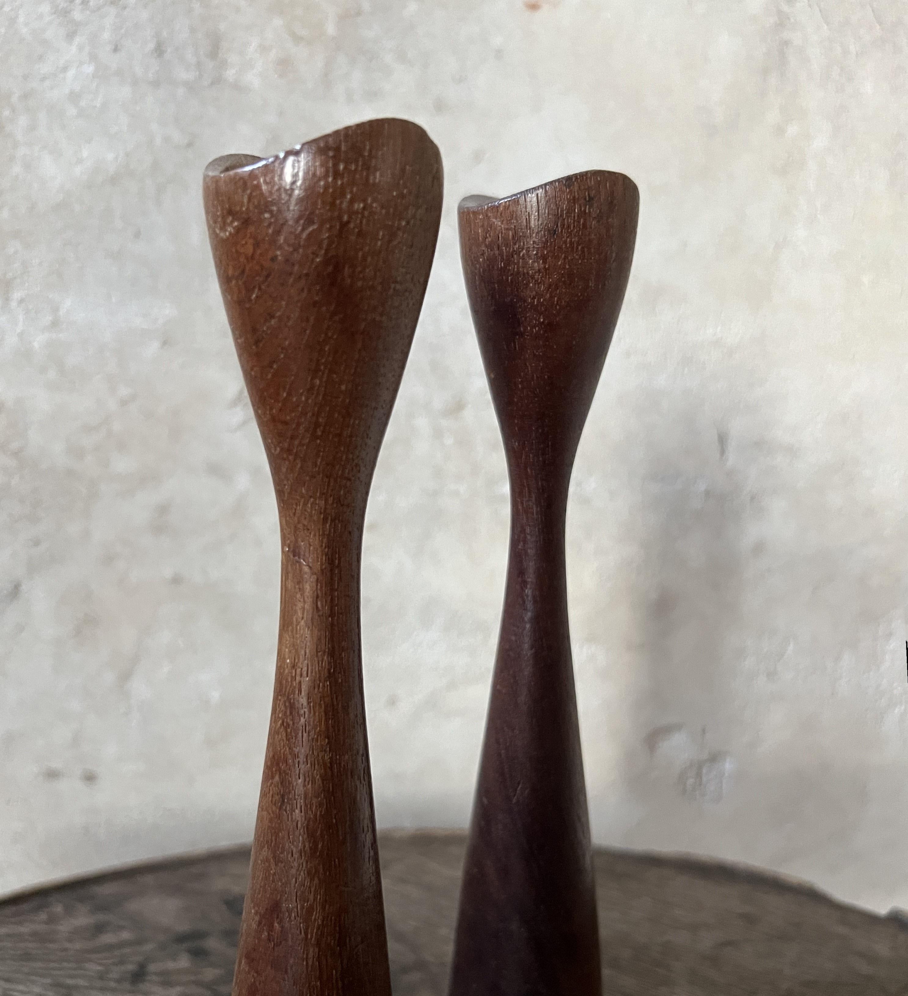 20th Century Set of 2 modernist organic candlesticks For Sale