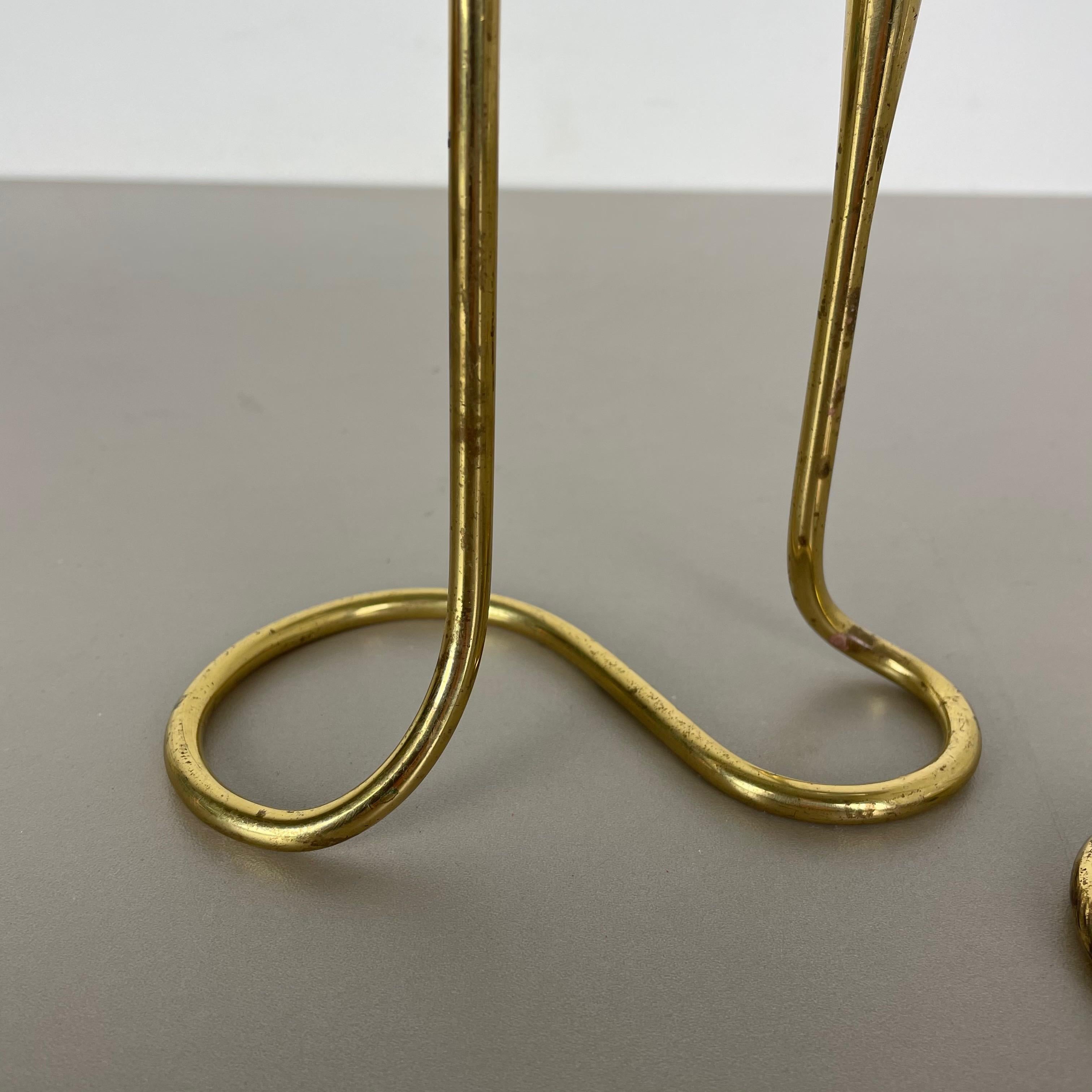 20th Century Set of 2 Modernist Sculptural Organic Brass Candleholder, Germany, 1950s