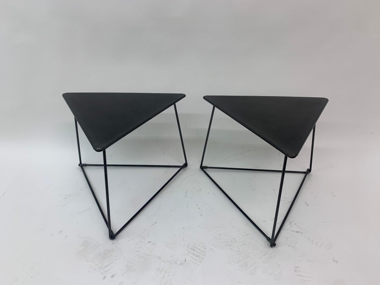 Set of 2 Modernist Triangular ‘Oti’ Side Table by Niels Gammelgaard for