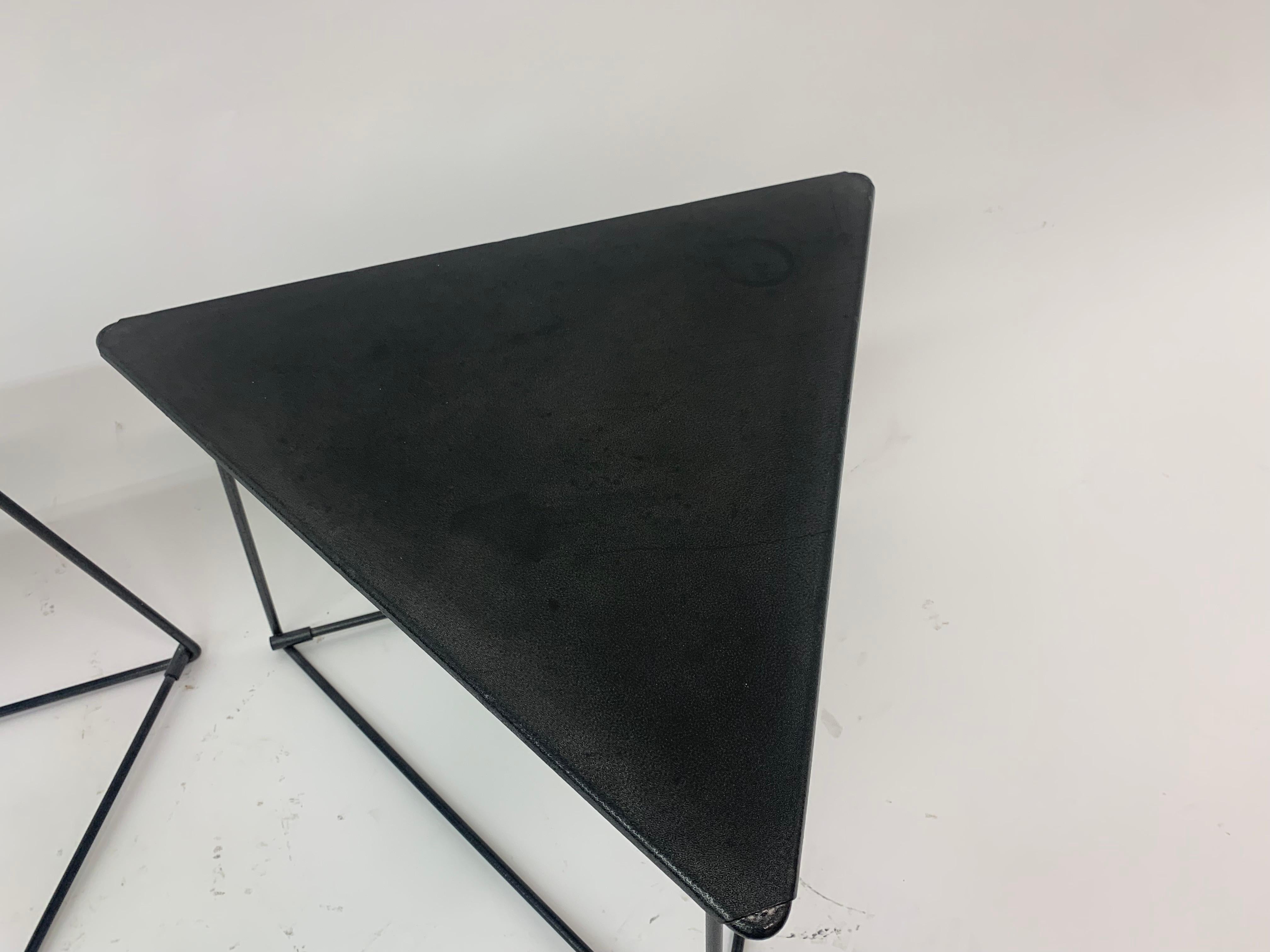 Set of 2 Modernist Triangular ‘Oti’ Side Table by Niels Gammelgaard for Ikea 4