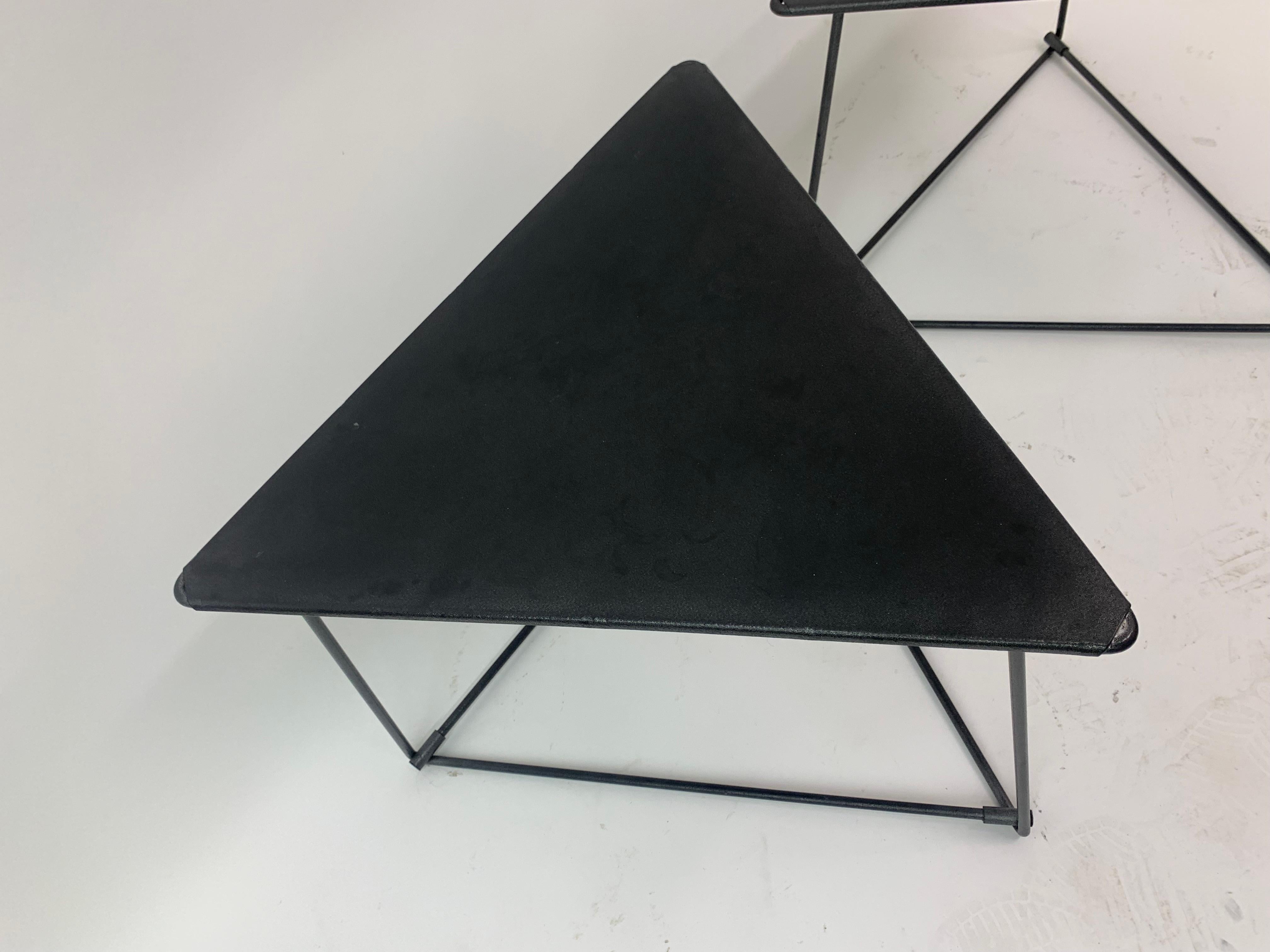 Set of 2 Modernist Triangular ‘Oti’ Side Table by Niels Gammelgaard for Ikea 6