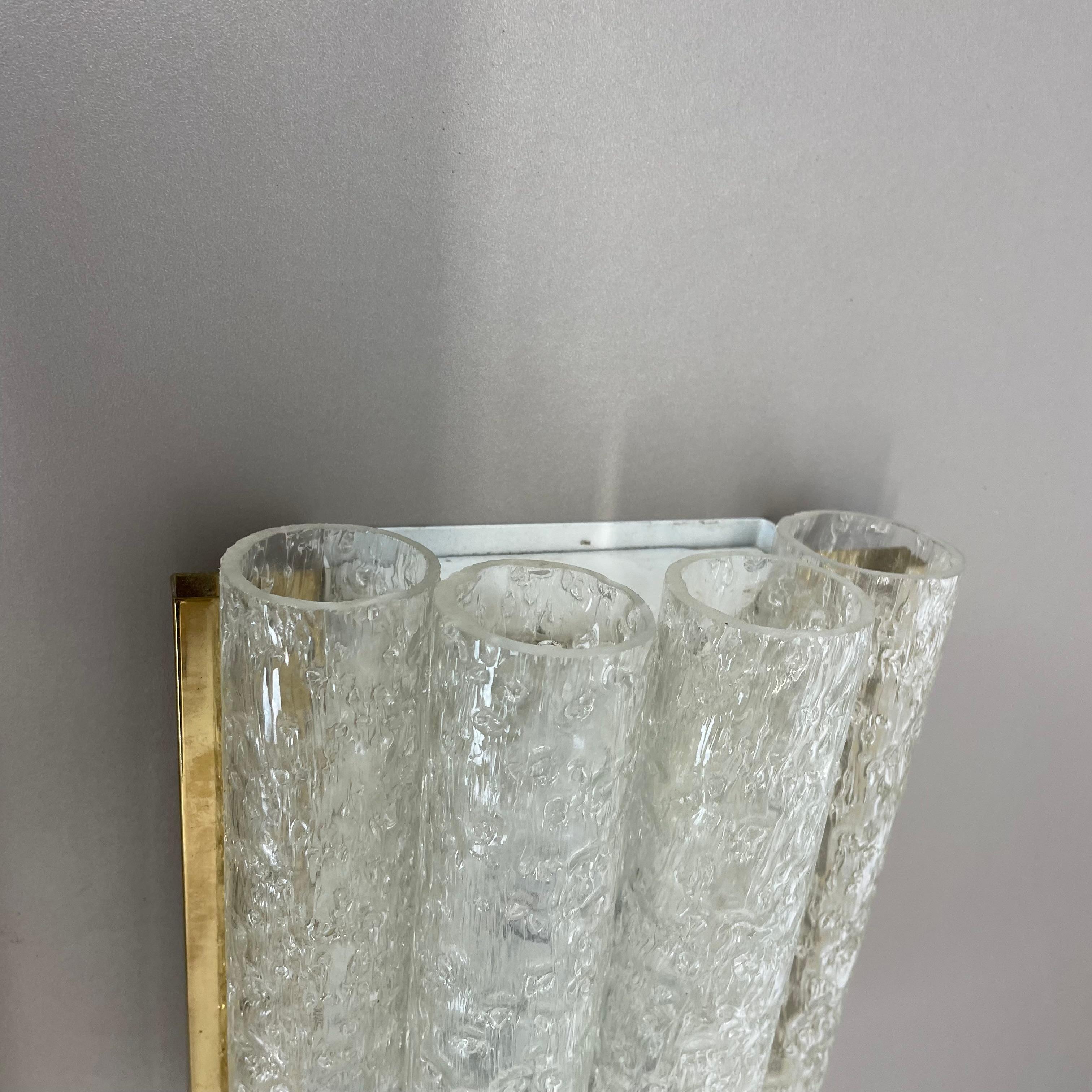 2er-Set Modernistische Wandleuchten aus Röhrenglas von DORIA Lights, Deutschland 1970er im Angebot 5