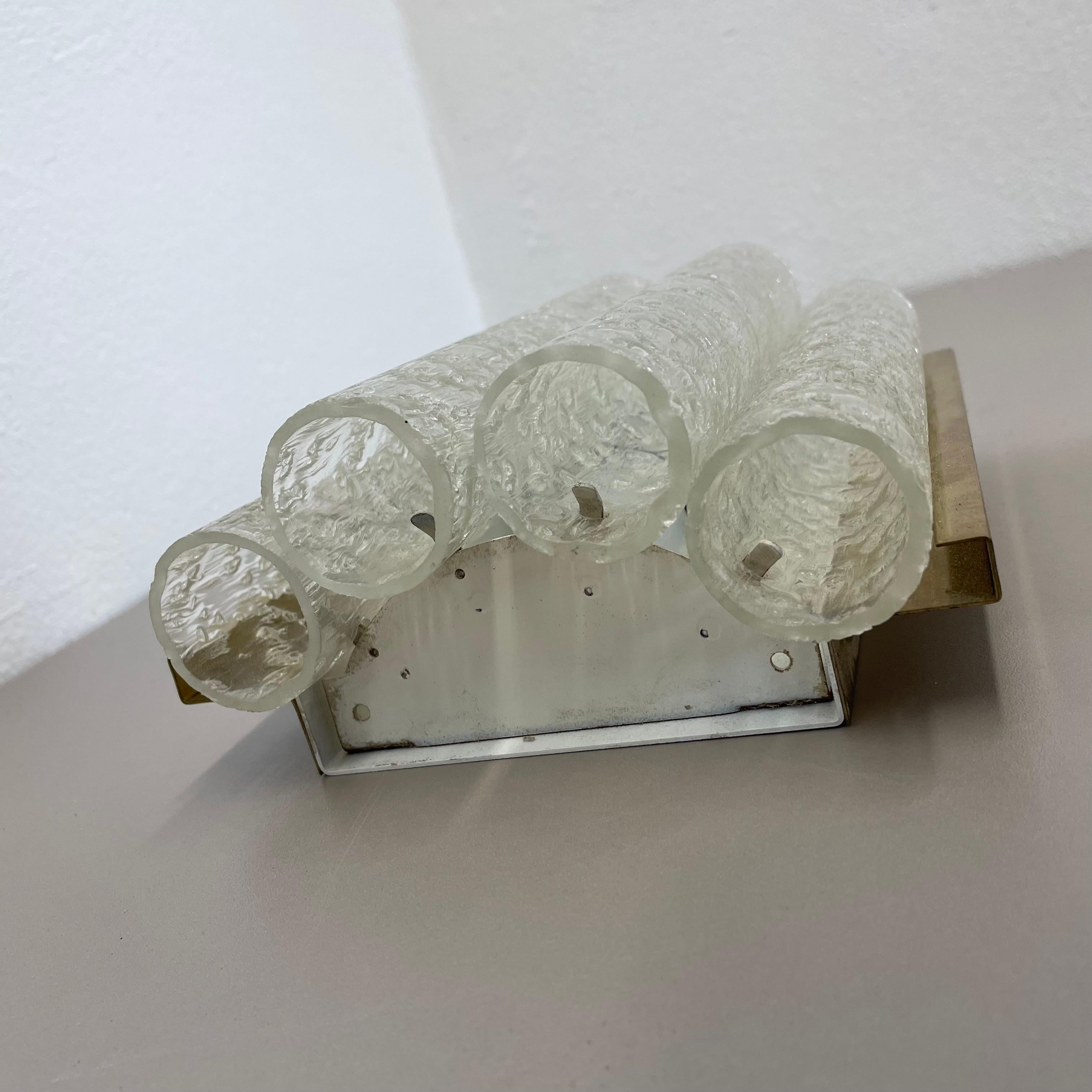 2er-Set Modernistische Wandleuchten aus Röhrenglas von DORIA Lights, Deutschland 1970er im Angebot 7