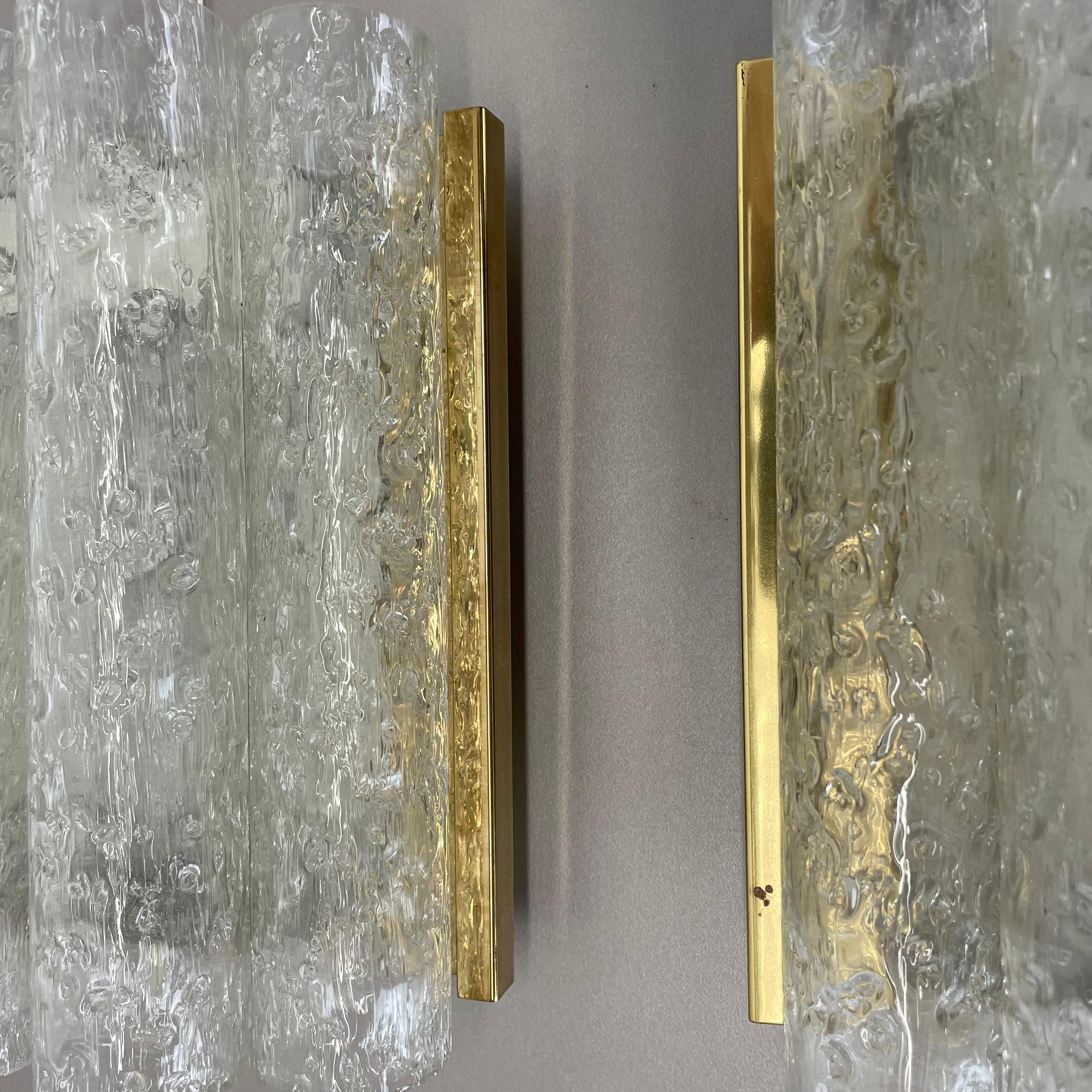 2er-Set Modernistische Wandleuchten aus Röhrenglas von DORIA Lights, Deutschland 1970er im Angebot 8