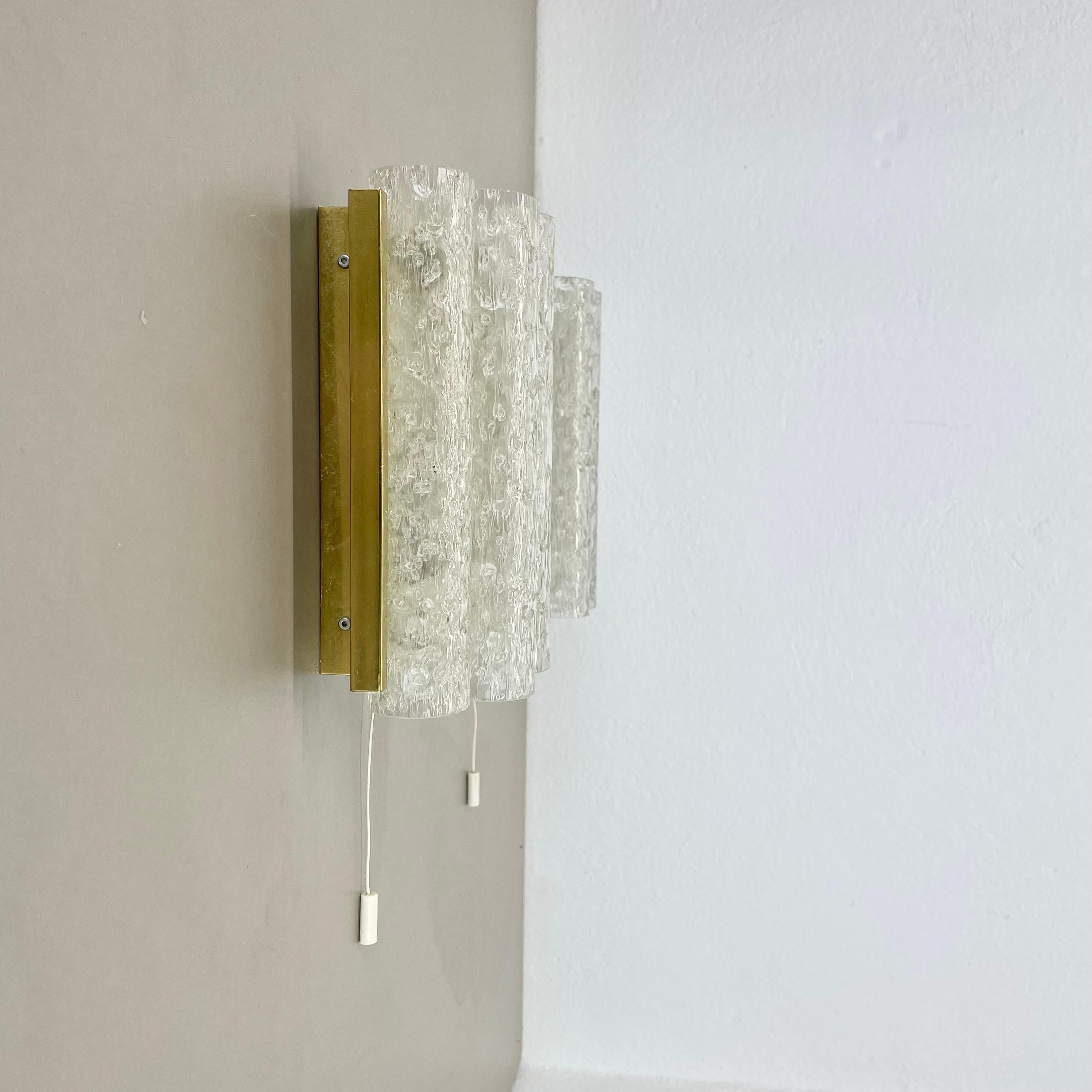 2er-Set Modernistische Wandleuchten aus Röhrenglas von DORIA Lights, Deutschland 1970er im Angebot 10