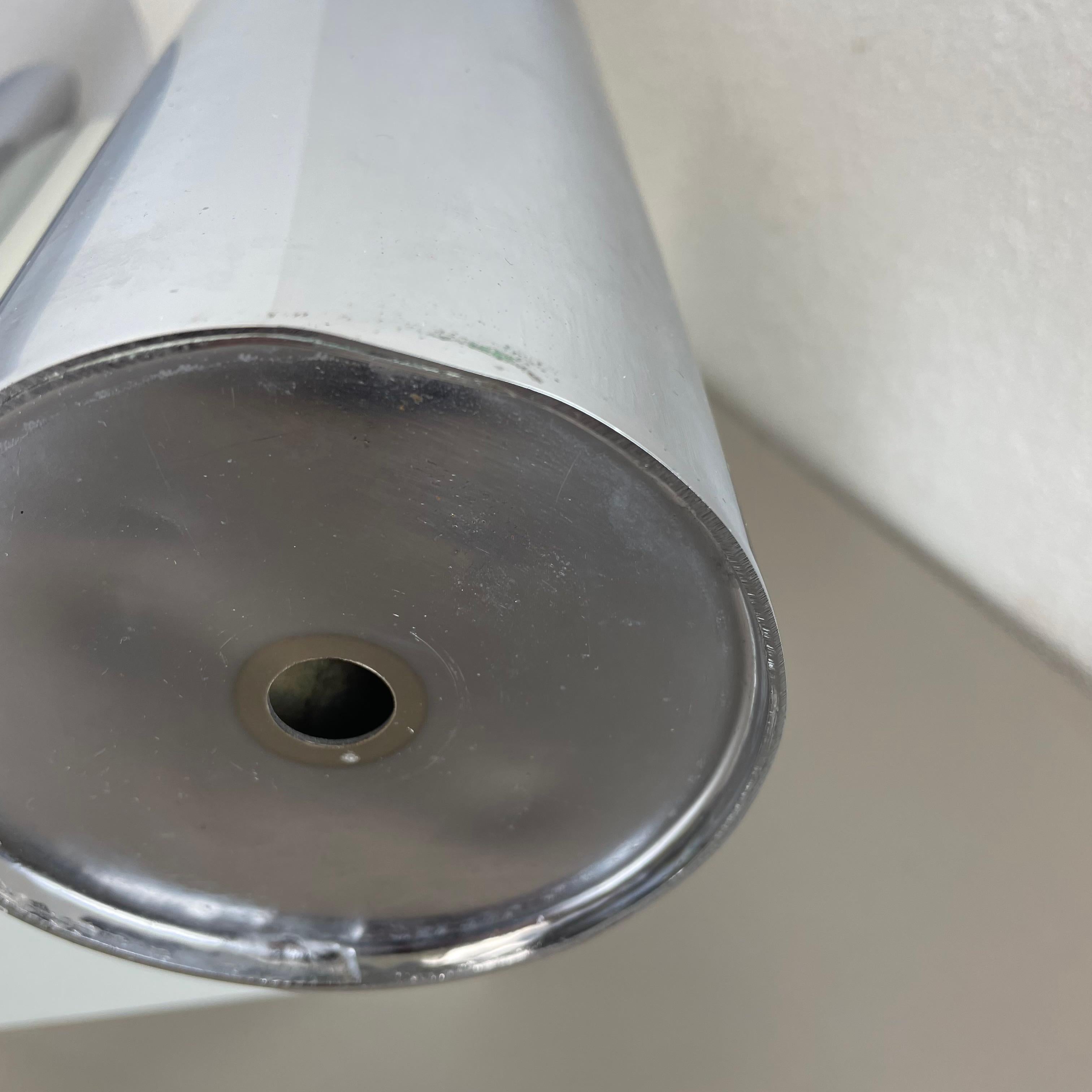 Set of 2 Modernist xxl 30cm Atomic SPACE AGE Chromed Wall Lights, Germany 1970s For Sale 8