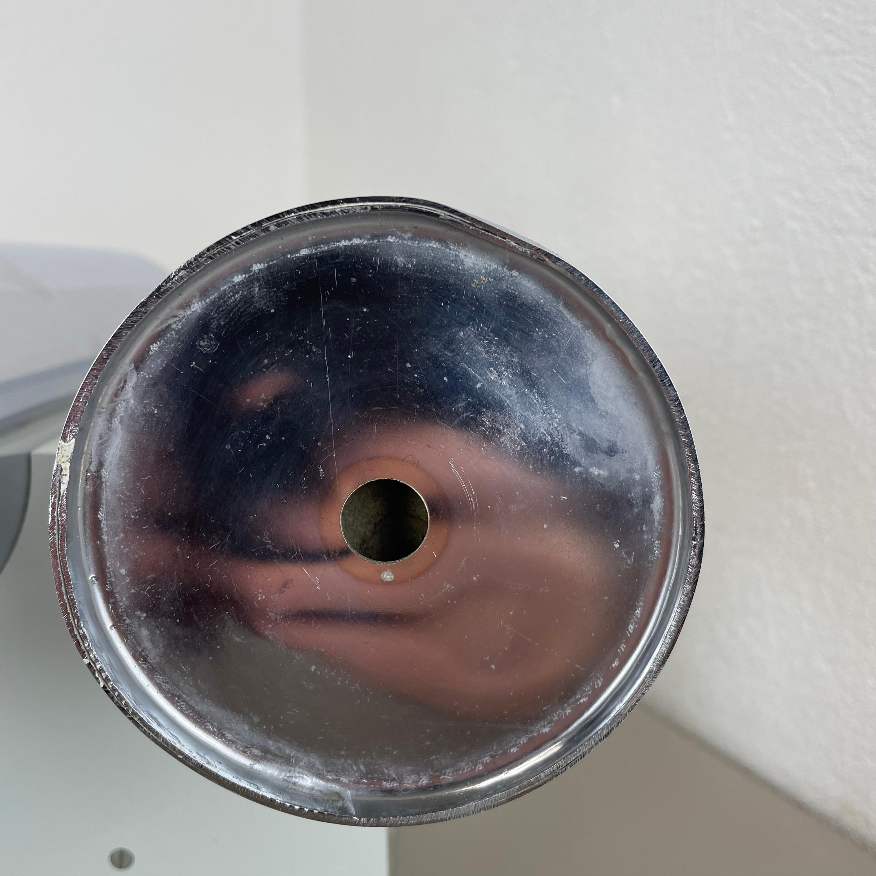 Set of 2 Modernist xxl 30cm Atomic SPACE AGE Chromed Wall Lights, Germany 1970s For Sale 9