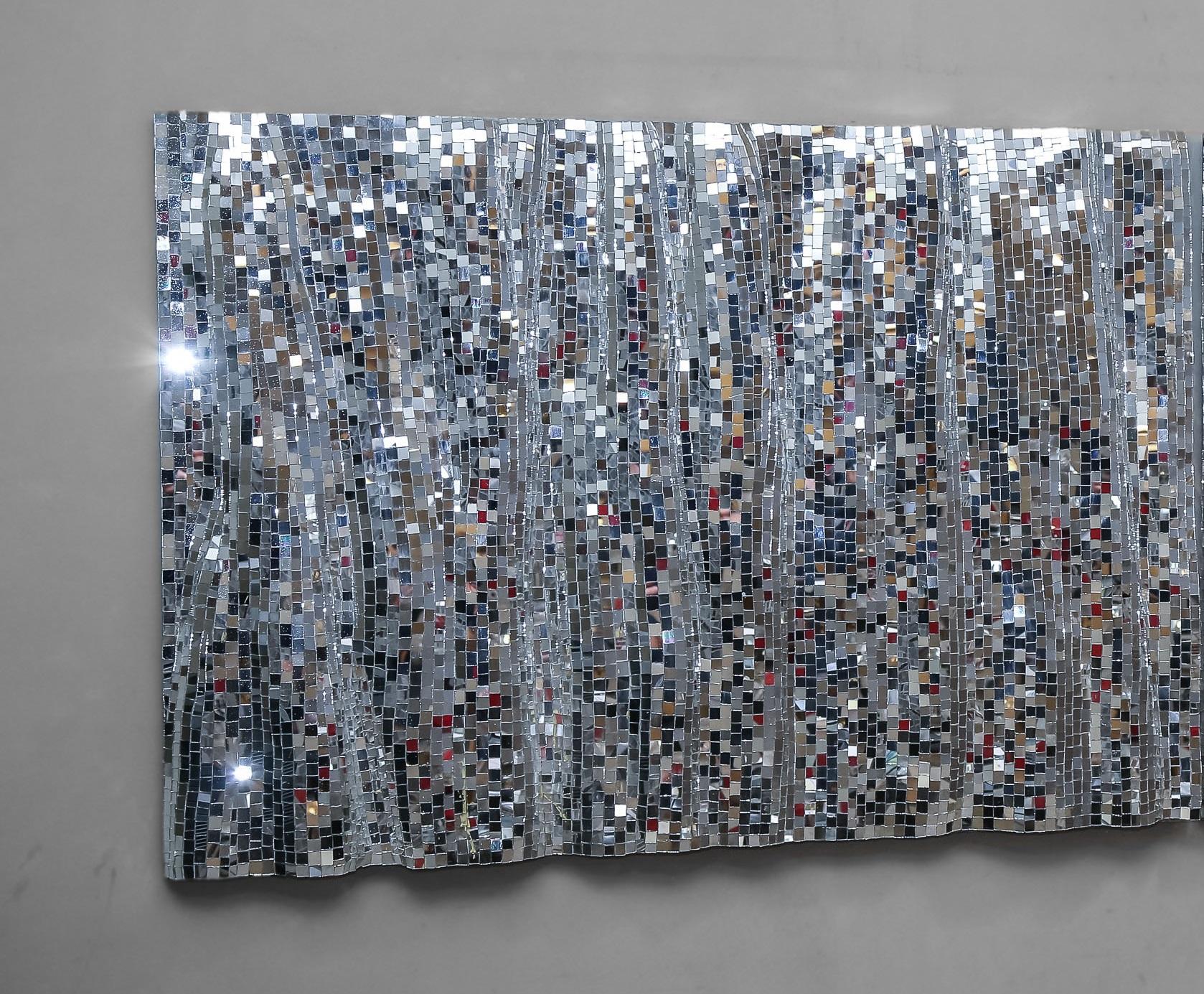 Satz von 2 modularen dekorativen Mosaikspiegeln von Davide Medri (Sonstiges) im Angebot