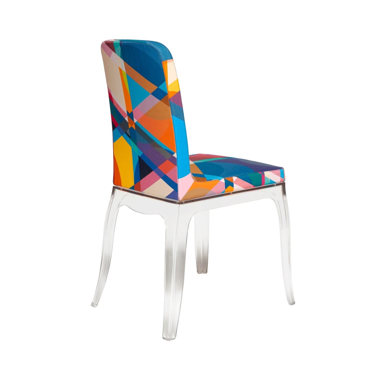 Italian Set of 2 Moibibi Colorful Dining Chairs Designed by Marcel Wanders