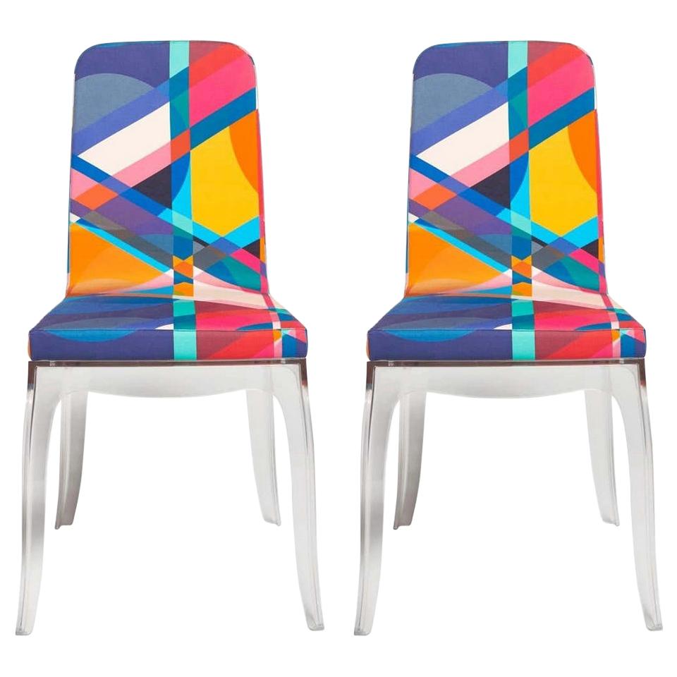 Set of 2 Moibibi Colorful Dining Chairs Designed by Marcel Wanders