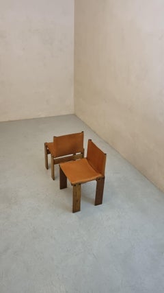 Ensemble de 2 chaises Monk conçues par Afra et Tobia Scarpa pour Molteni 1974