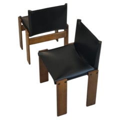 Set of 2 Monk chairs designed by Afra and Tobia Scarpa for Molteni 1974
