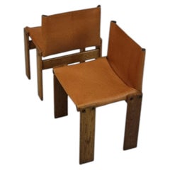 Ensemble de 2 chaises Monk conçues par Afra et Tobia Scarpa pour Molteni 1974