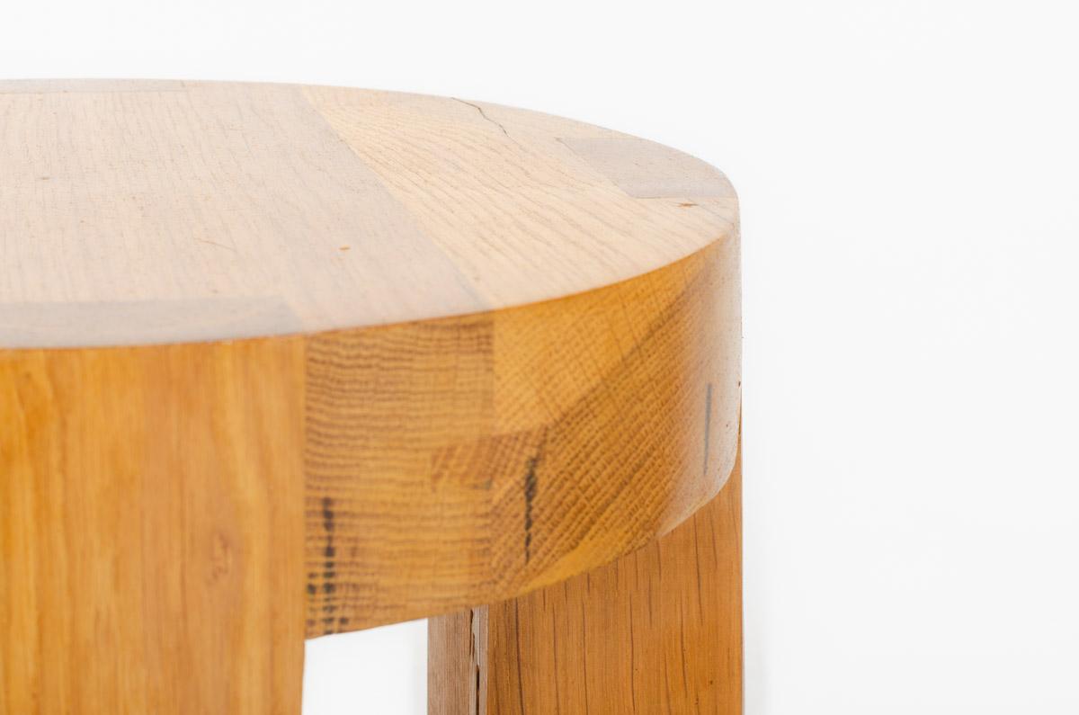 Set of 2 Monolith stools in oak G44 collection For Sale 4
