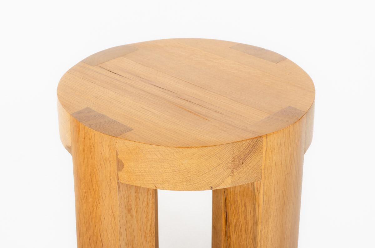 Set of 2 Monolith stools in oak G44 collection For Sale 5