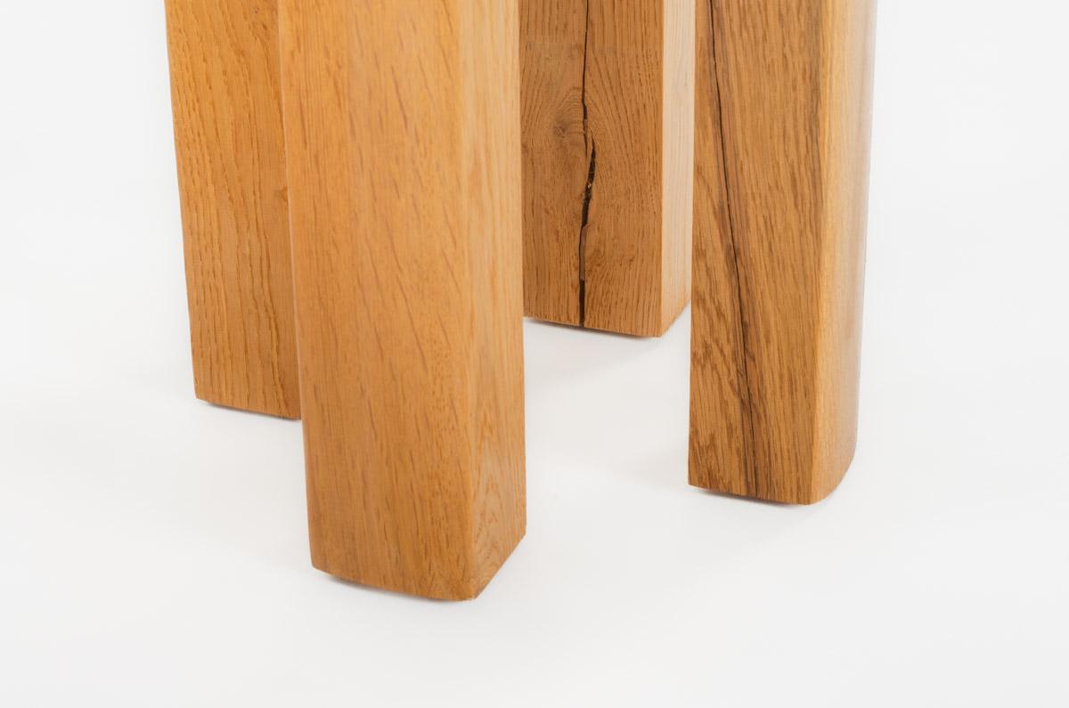 Set of 2 Monolith stools in oak G44 collection For Sale 1