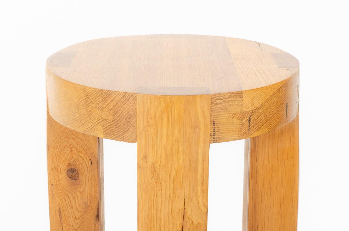 Set of 2 Monolith stools in oak G44 collection For Sale 2
