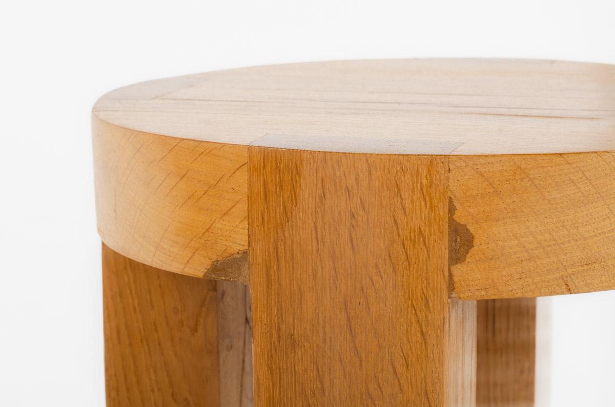 Set of 2 Monolith stools in oak G44 collection For Sale 3