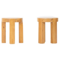 Lot de 2 tabourets Monolith en chêne collection G44
