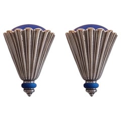 Set of 2 monumental Art Deco wall lights by CS Arte, Florence