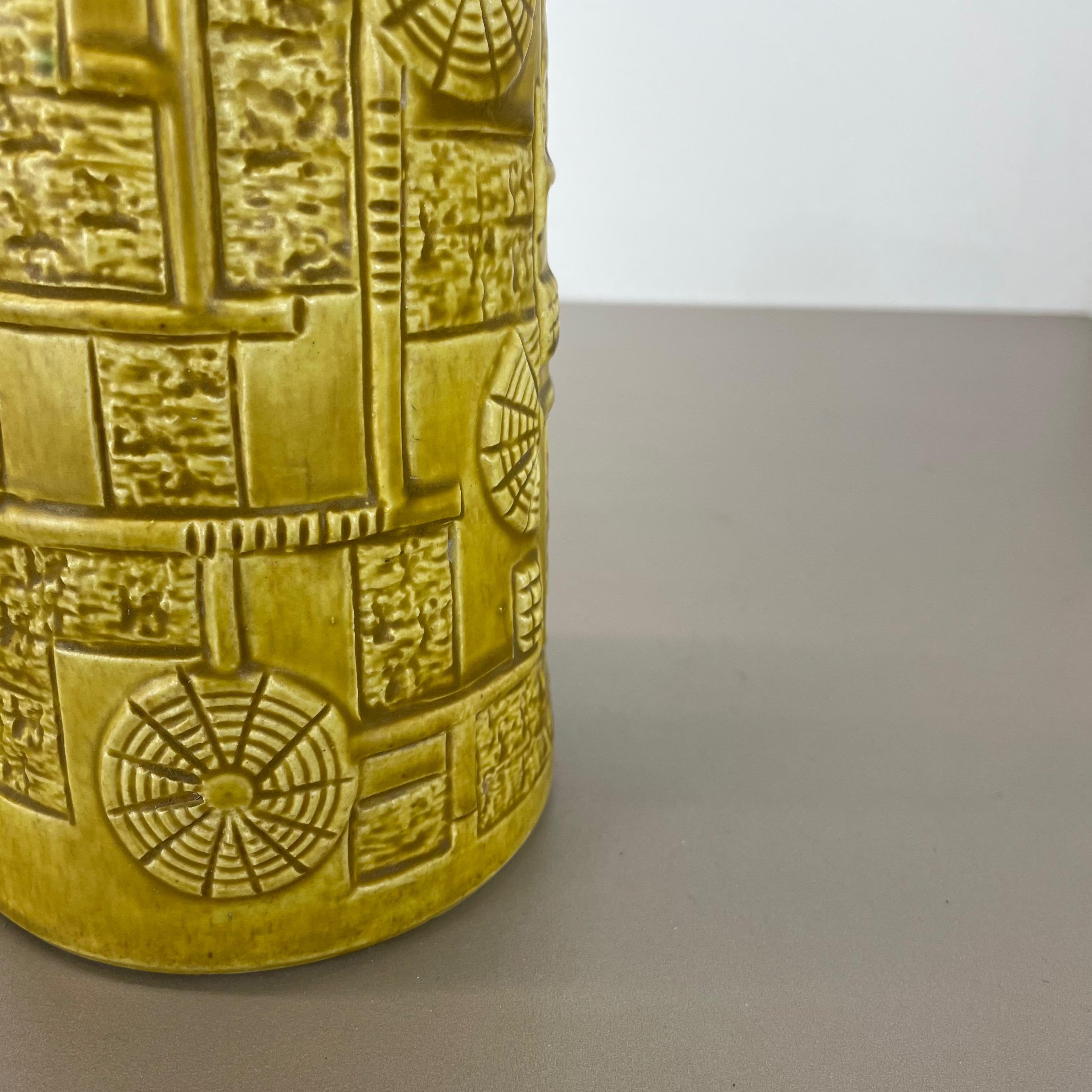 Set di 2 vasi in ceramica Op Art Lava grassa multicolore di Bay Ceramics Germania, anni '70 in vendita 6