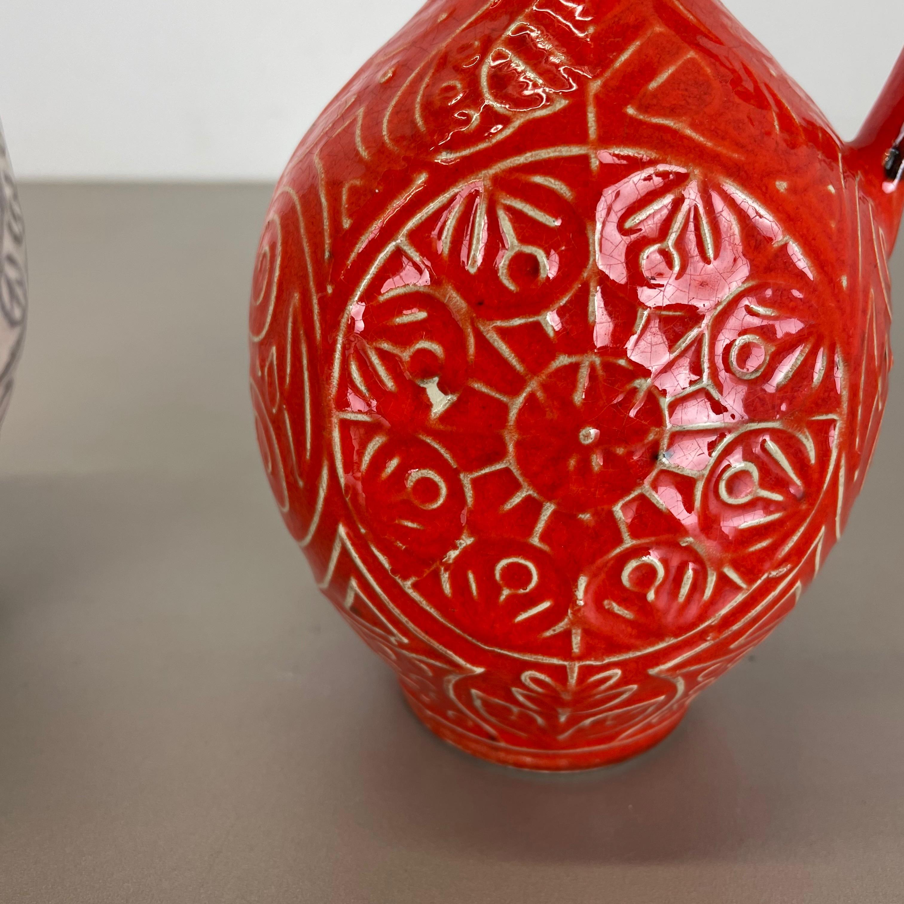 Set di 2 vasi in ceramica Op Art Multi-Color Fat Lava Made Bay Ceramics, Germania in vendita 5