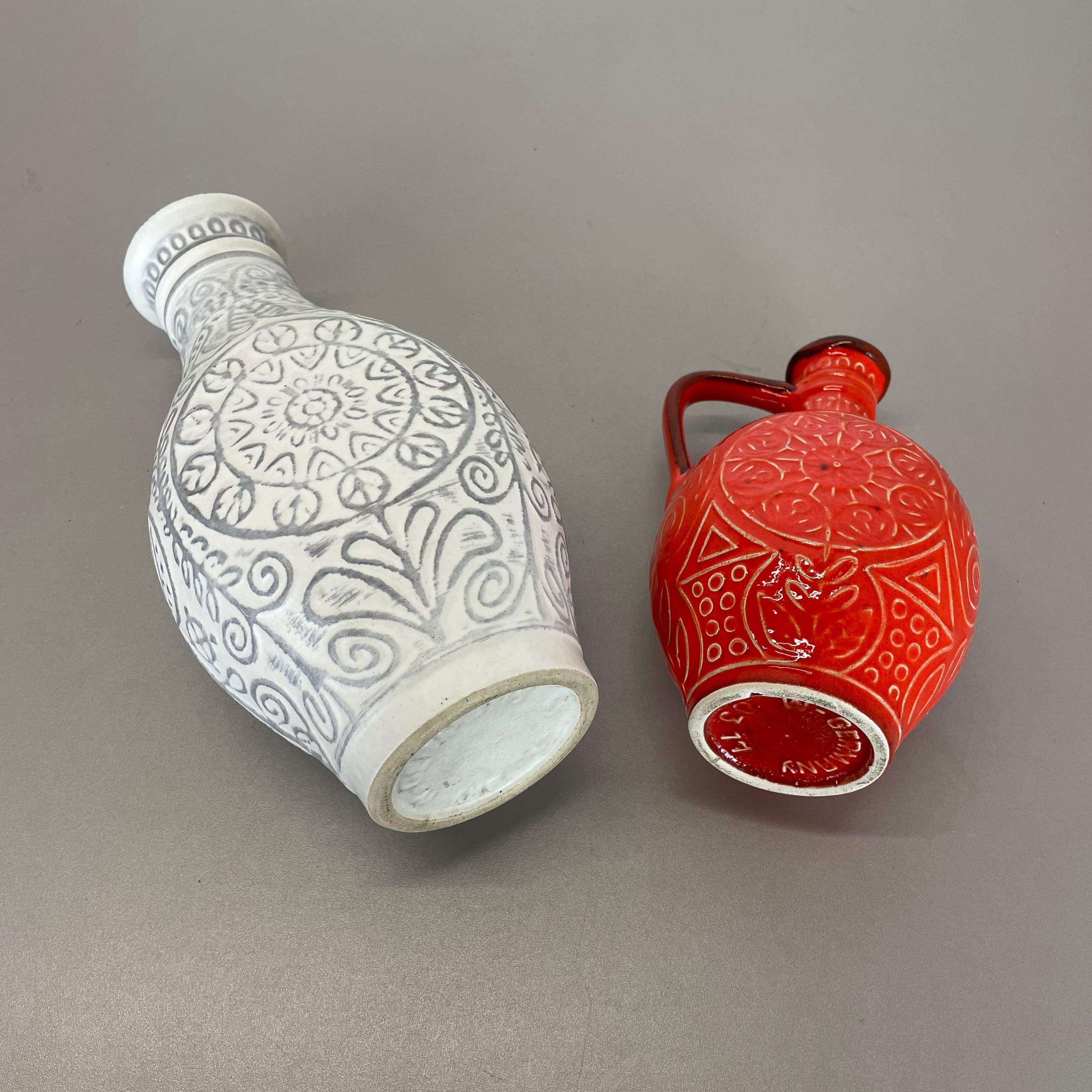 Set di 2 vasi in ceramica Op Art Multi-Color Fat Lava Made Bay Ceramics, Germania in vendita 10