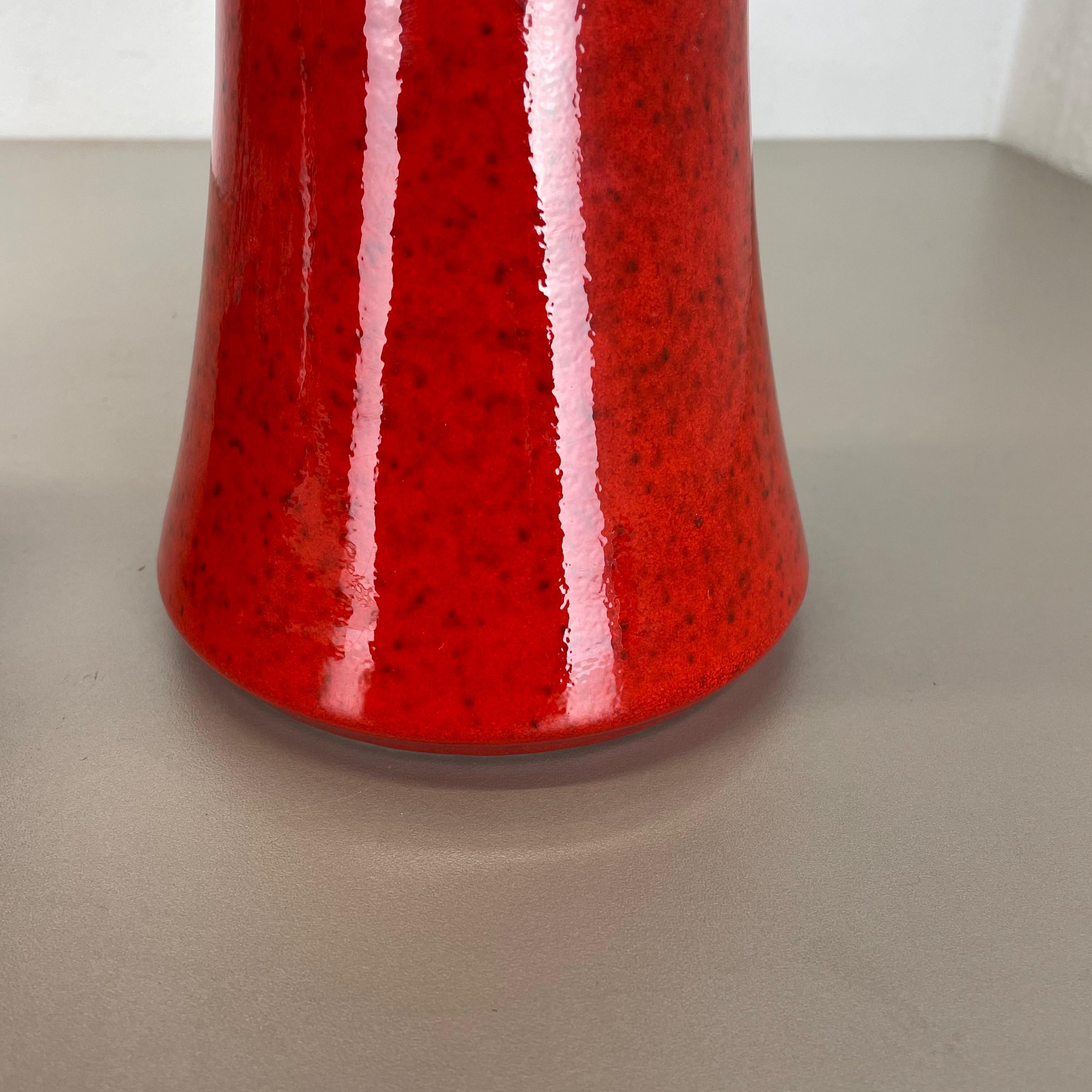 Ensemble de 2 vases en poterie d'art optique lave grasse multicolore fabriqués par JASBA Ceramics Allemagne en vente 8