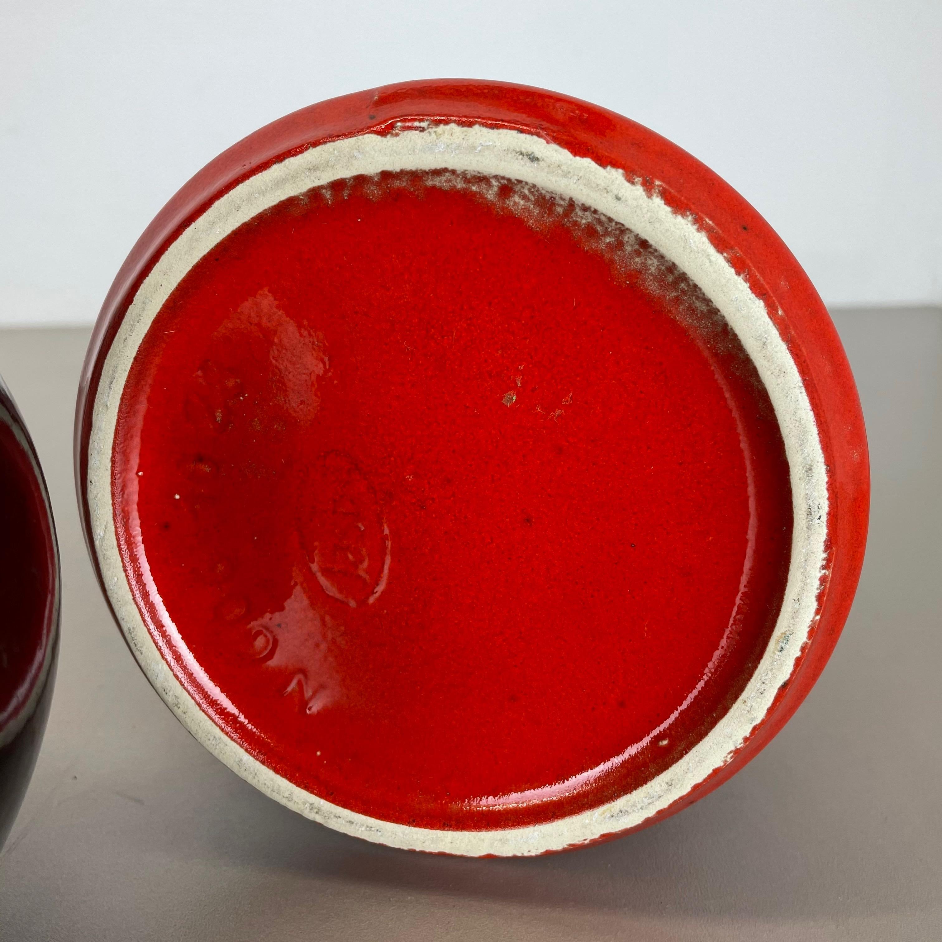 2er-Set mehrfarbige Lava-Vase aus Op-Art-Keramik von JASBA Ceramics, Deutschland im Angebot 15