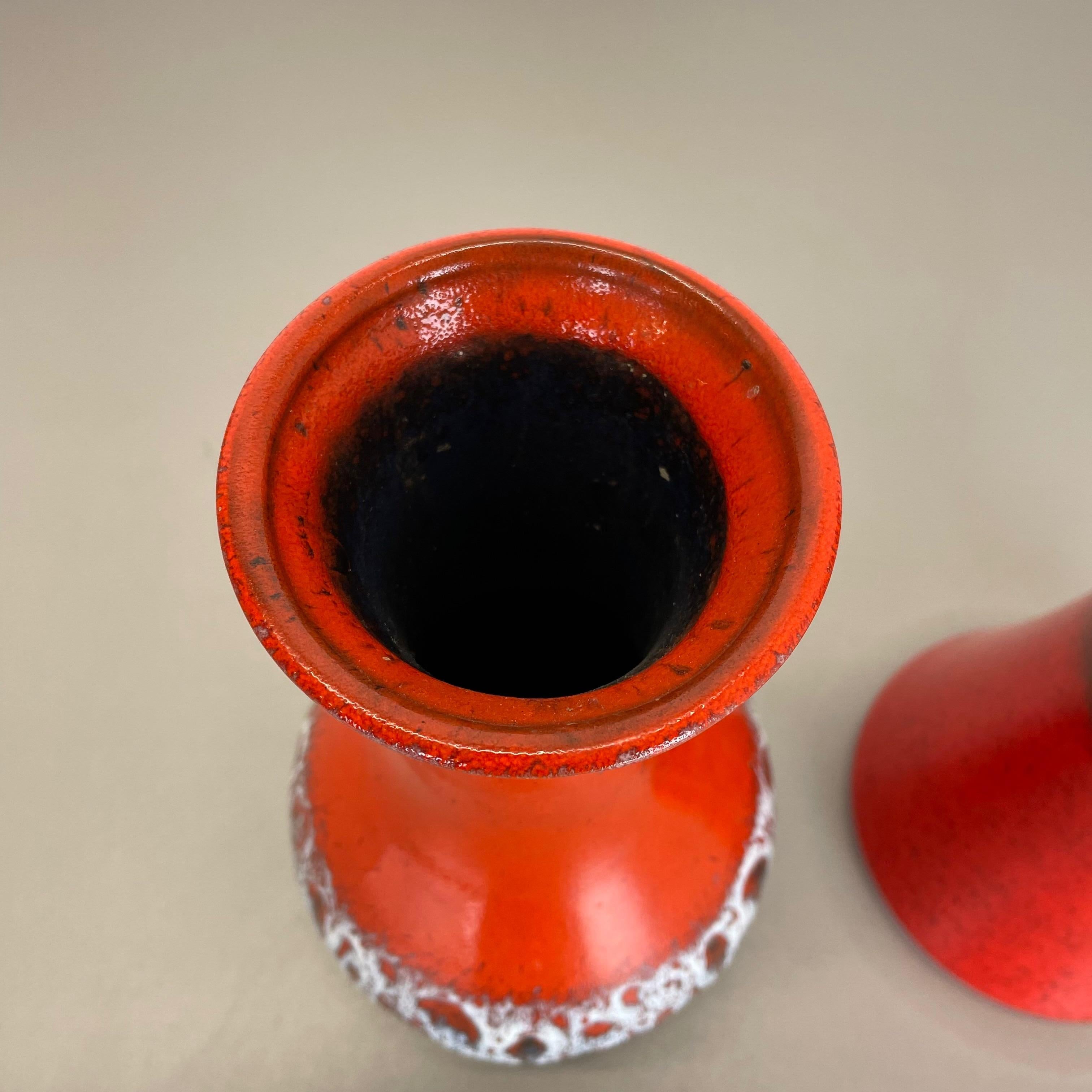 2er-Set mehrfarbige Lava-Vase aus Op-Art-Keramik von JASBA Ceramics, Deutschland im Angebot 3