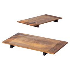 Set of 2 Mundaú Tray Table in Solid Wood