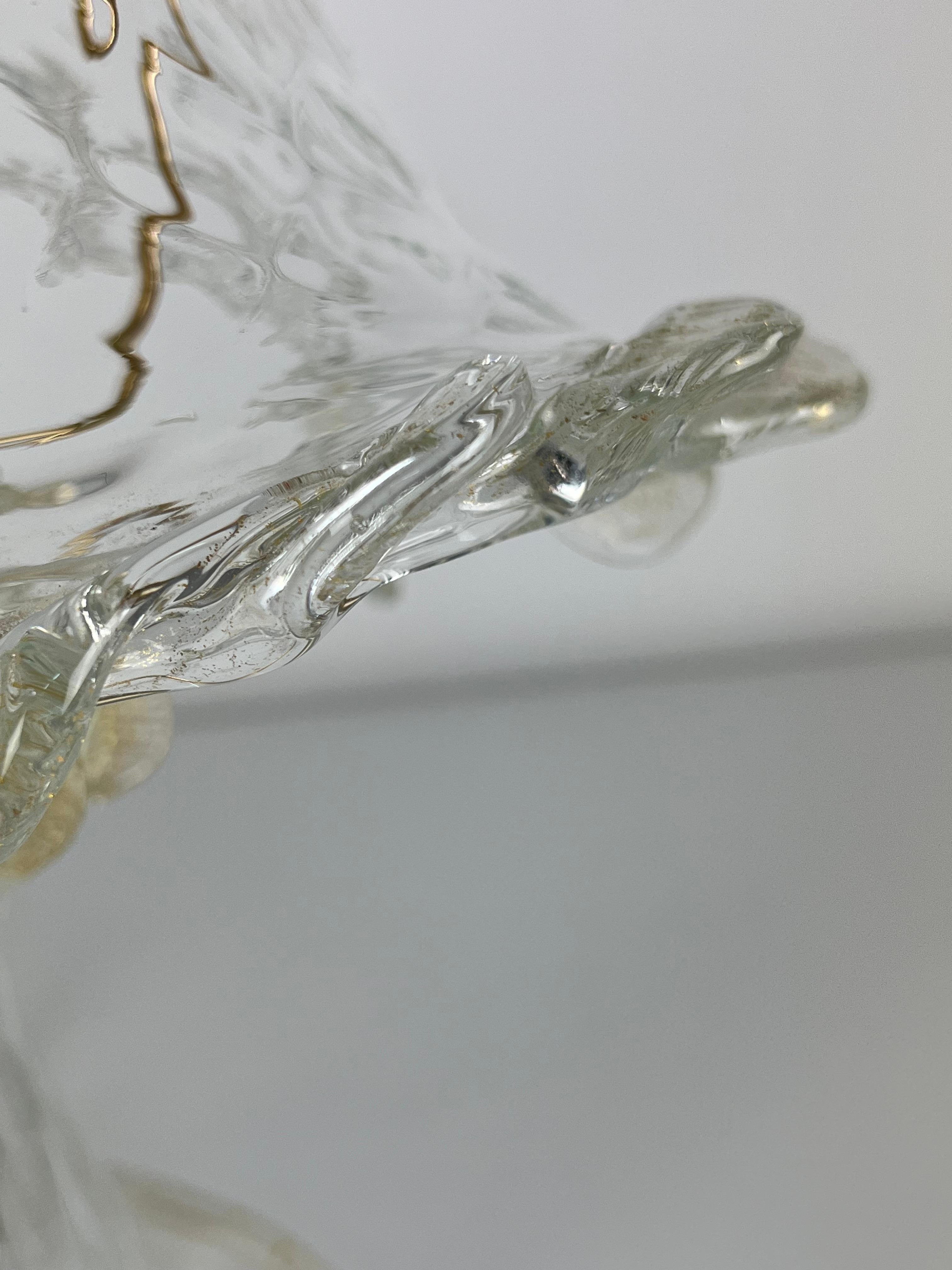 Satz von 2 Nachttischlampen aus Murano-Glas, Barovier 1980er im Angebot 3
