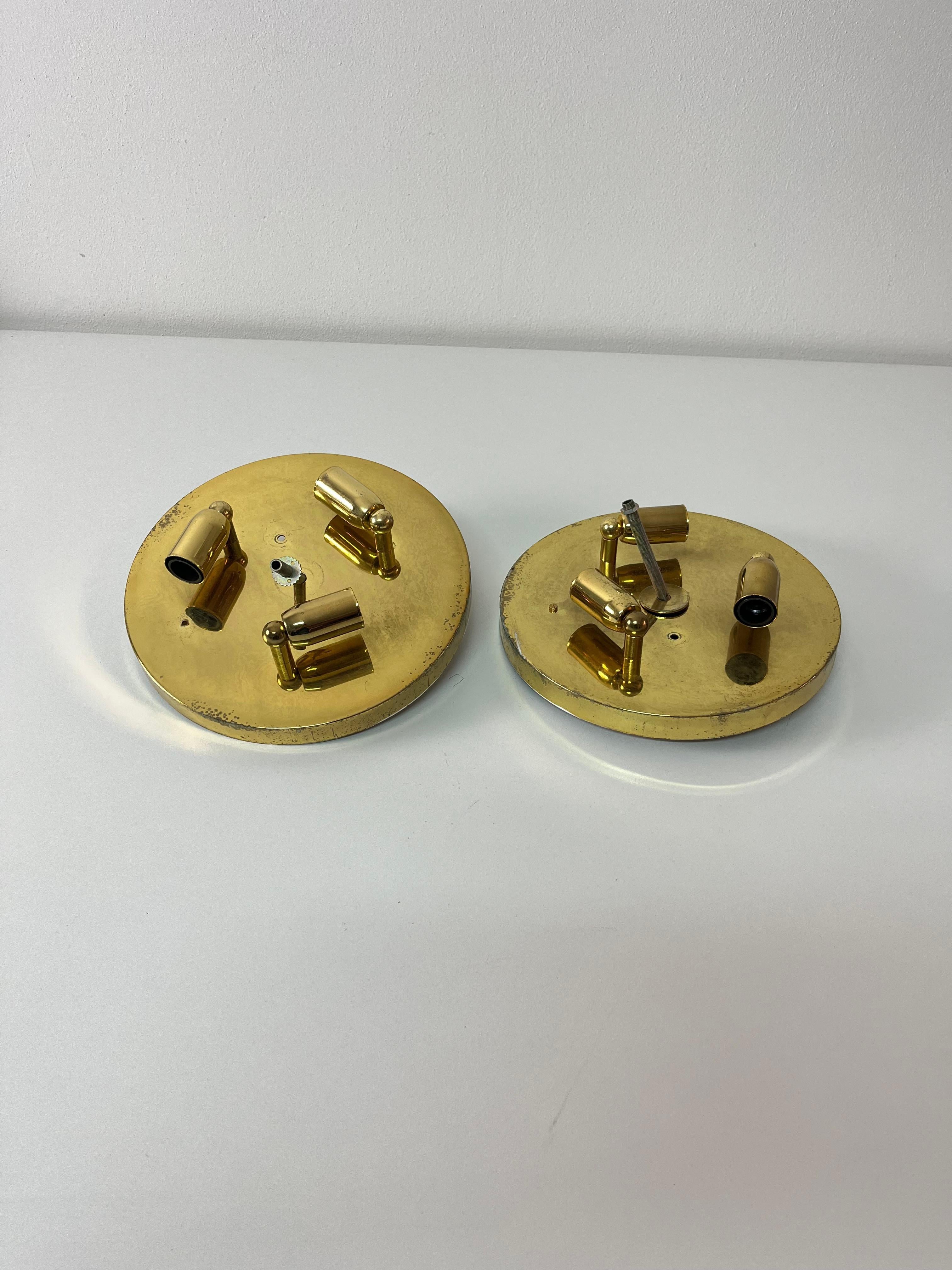 Juego de 2 lámparas de techo de cristal de Murano, años 80 en venta 6