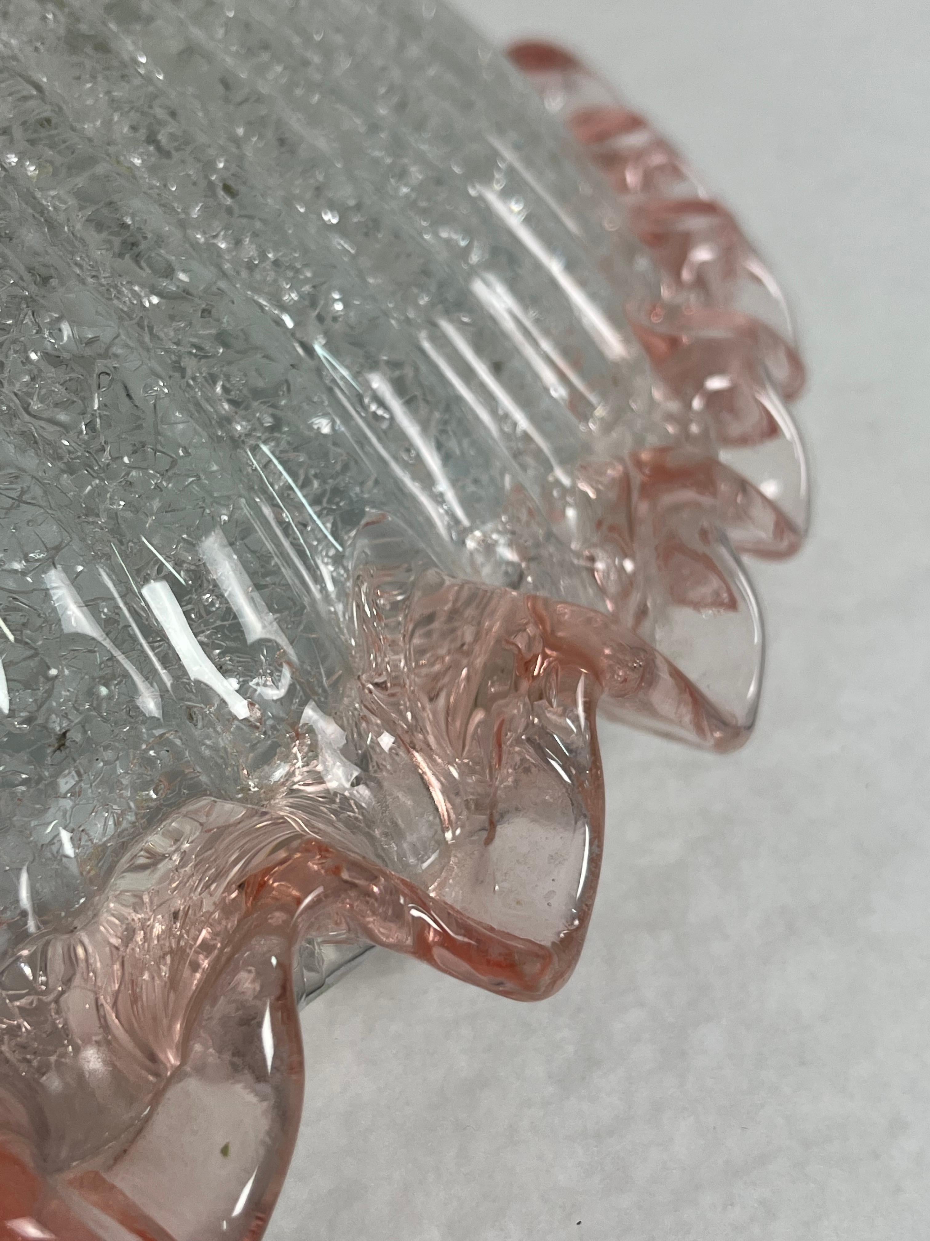 Conjunto de 2 lámparas de techo de cristal de Murano, estilo Barovier & Toso Años 80 en venta 4