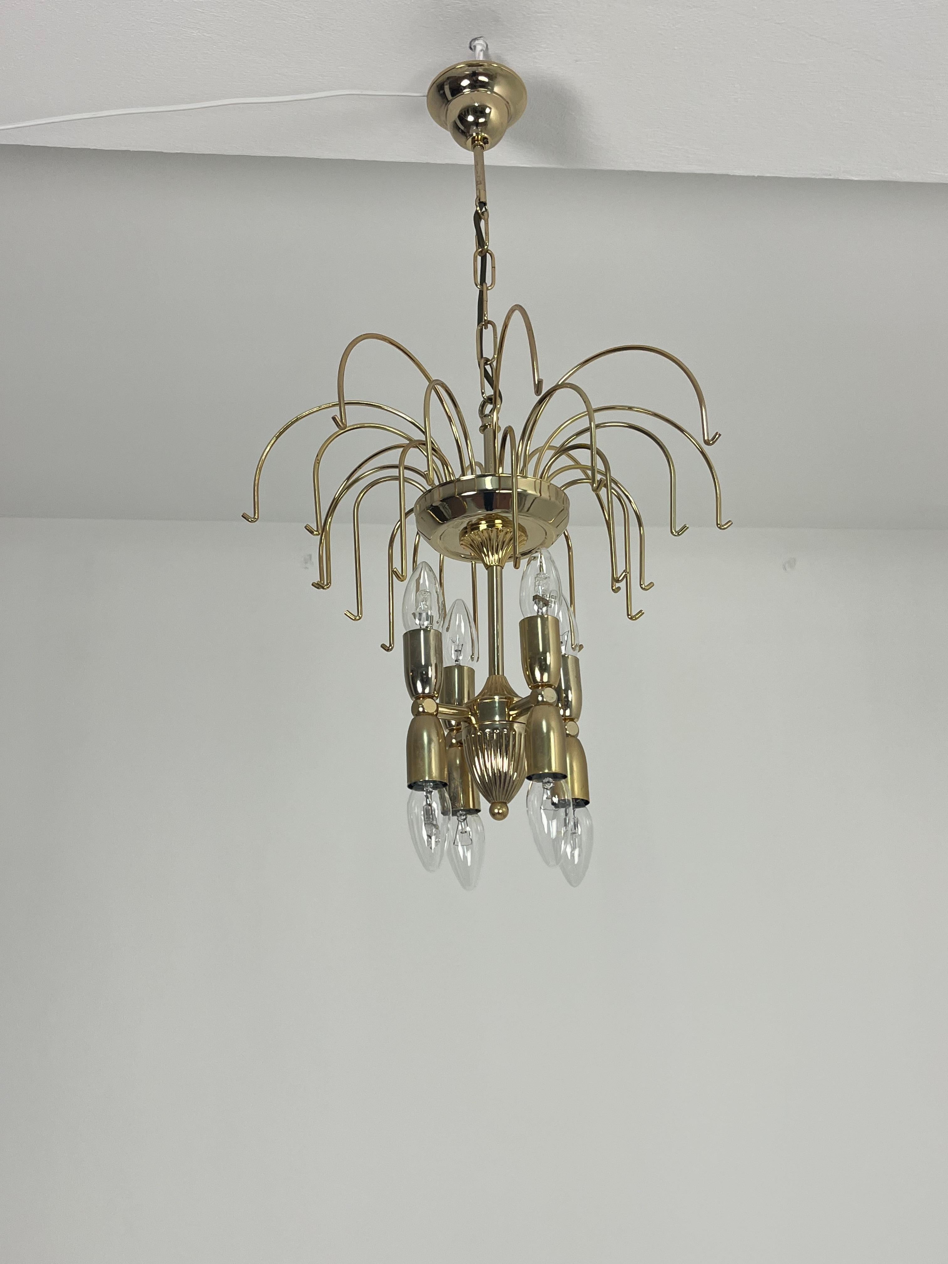 2er-Set Murano-Glas-Kronleuchter Bernstein 6-Lights, 1960er Jahre im Angebot 12