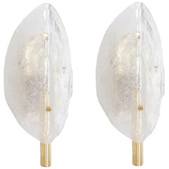 Set of 2 Murano Glass Sconces Wall Lights by Kalmar, Austria, circa 1970s