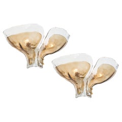 Satz von 2 Murano Glas Wandleuchten von Kalmar, Österreich, um 1970er Jahre